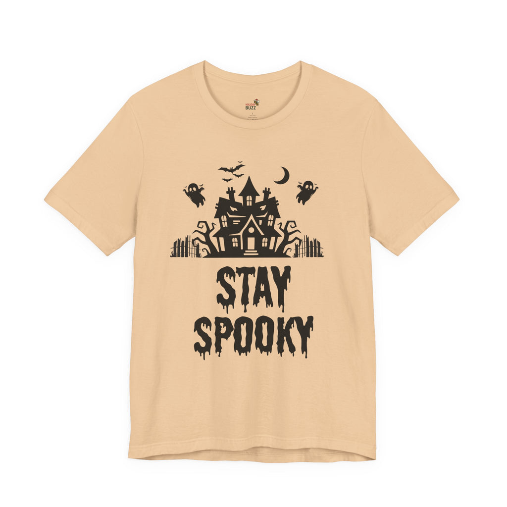 Stay Spooky Halloween T-Shirt – Haunted House Graphic Tee | Classic Halloween Shirt | Spooky Season Outfit