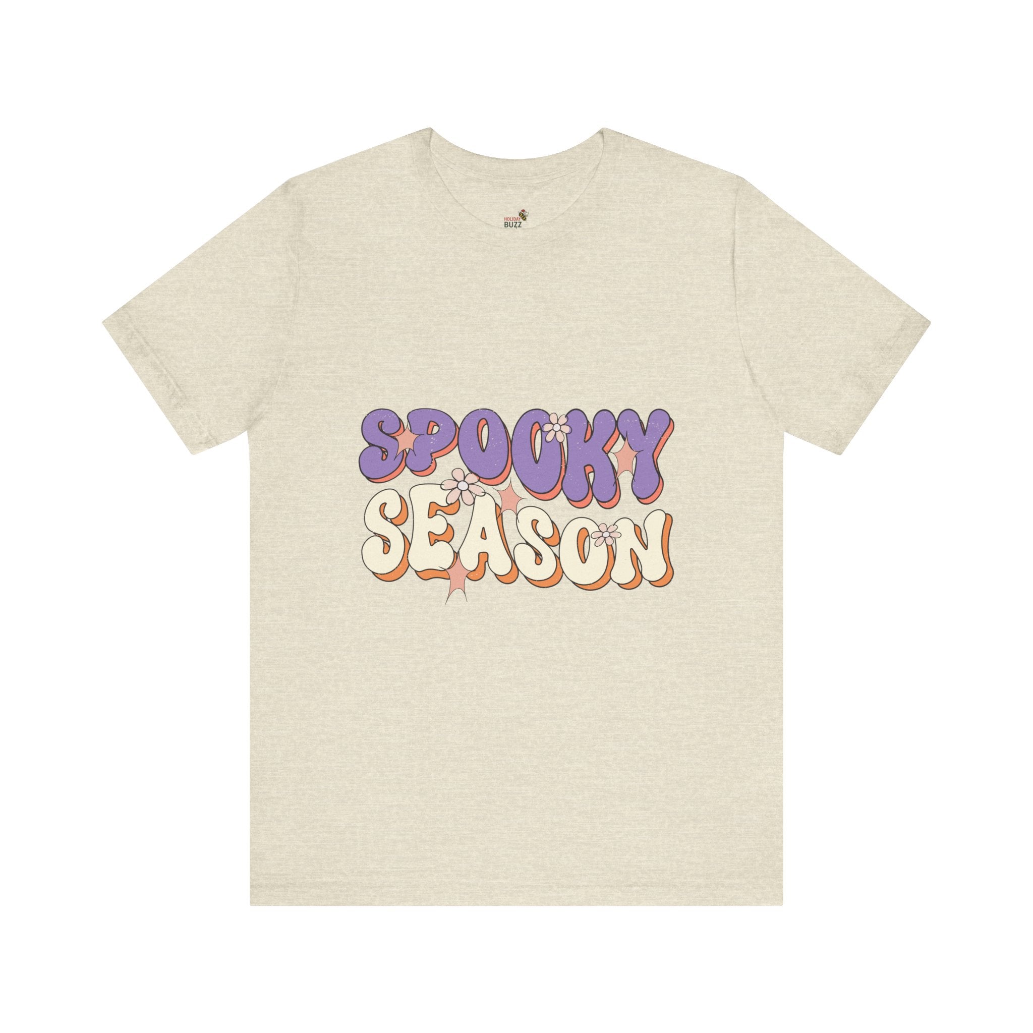 Spooky Season Retro Halloween T-Shirt – Groovy Fall Graphic Tee | Vintage Floral Halloween Shirt | Cute Aesthetic Autumn Top