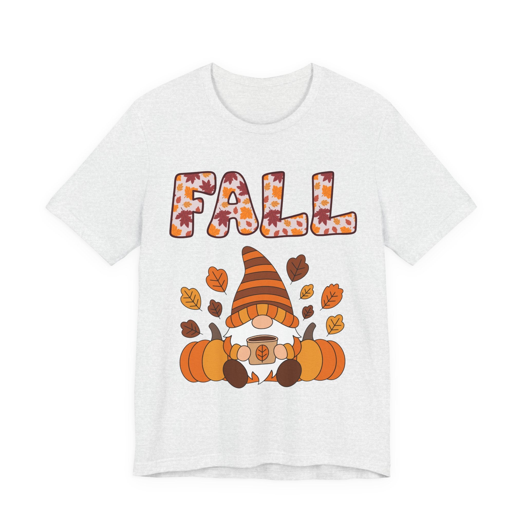 Fall Gnome Shirt – Cozy Autumn Coffee Tee | Cute Pumpkin and Leaves T-Shirt for Women