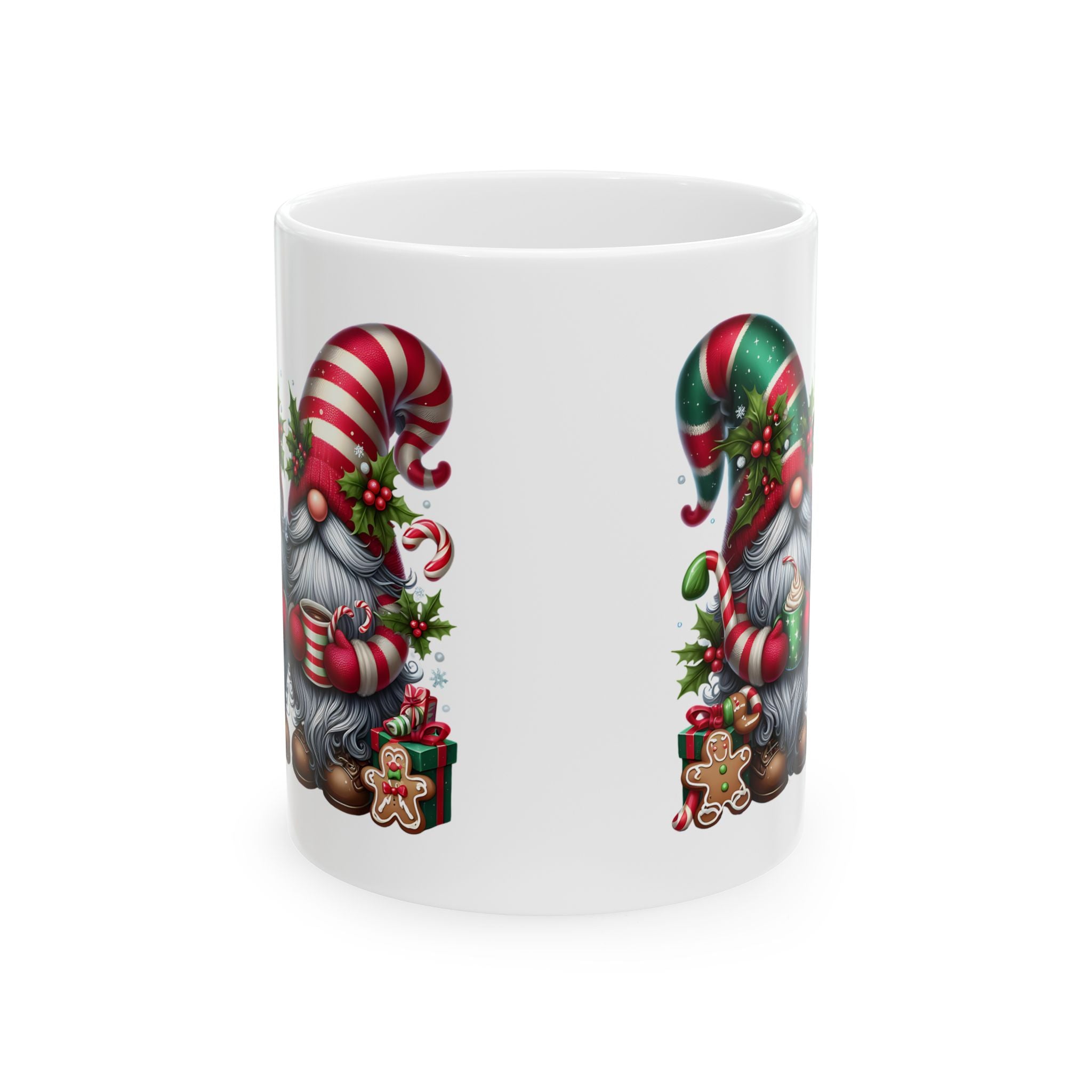 Festive Gnome Ceramic Mug - Holiday Cheer for Coffee Lovers