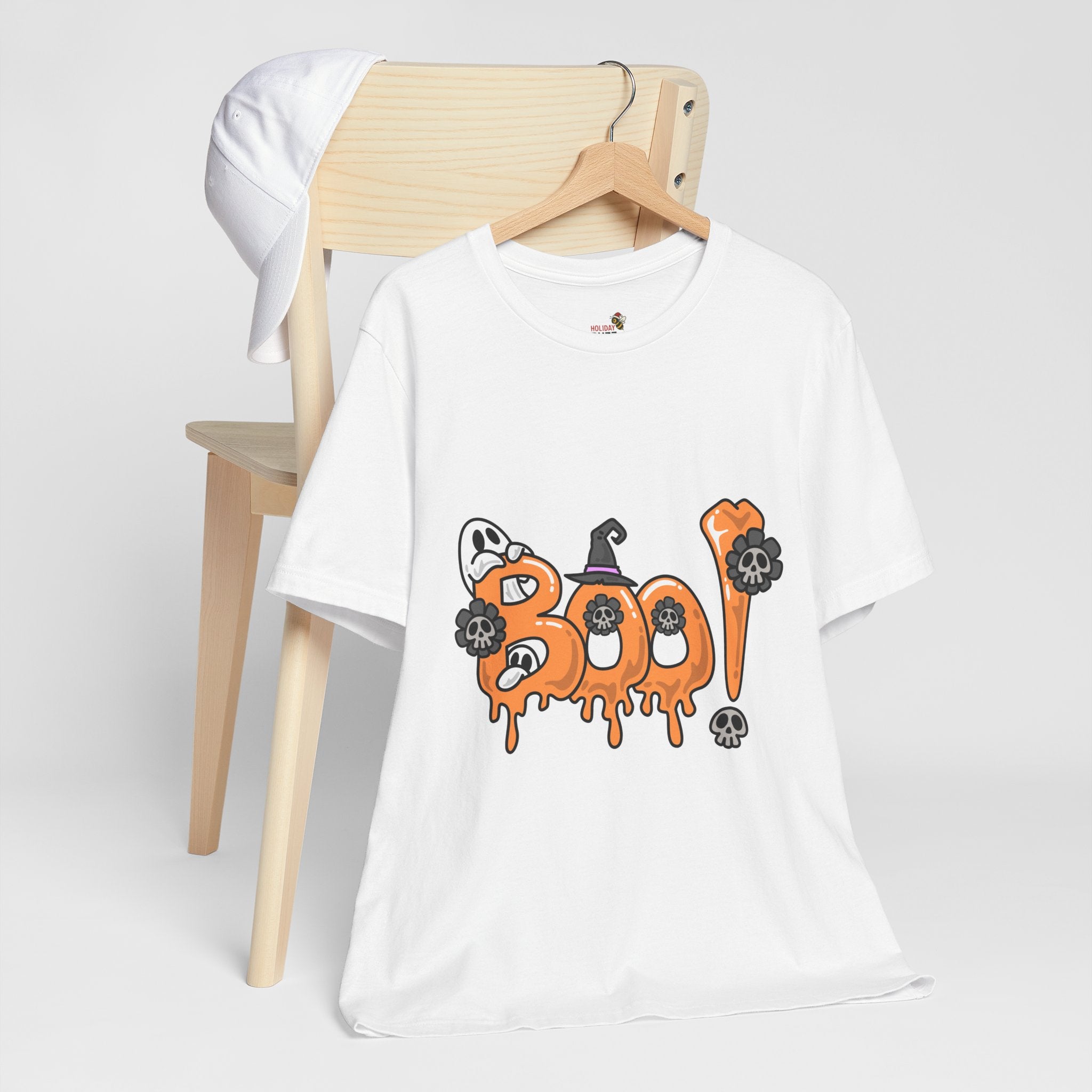 BOO! Dripping Halloween T-Shirt – Cute Spooky Graphic Tee for Fall, Ghost & Skull Aesthetic