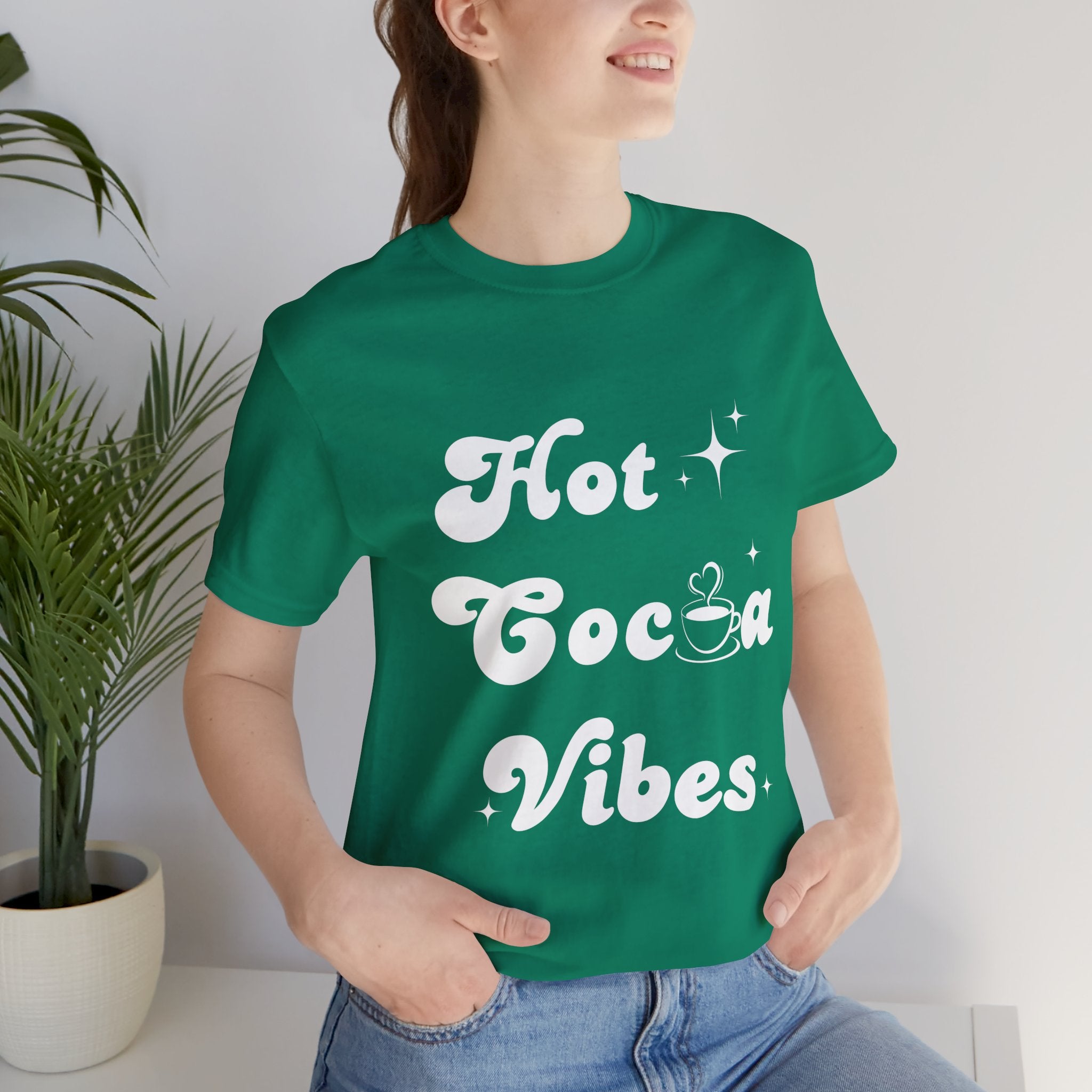 Hot Cocoa Vibes T-Shirt – Cozy Winter Shirt | Minimalist Christmas Tee for Cocoa & Coffee Lovers