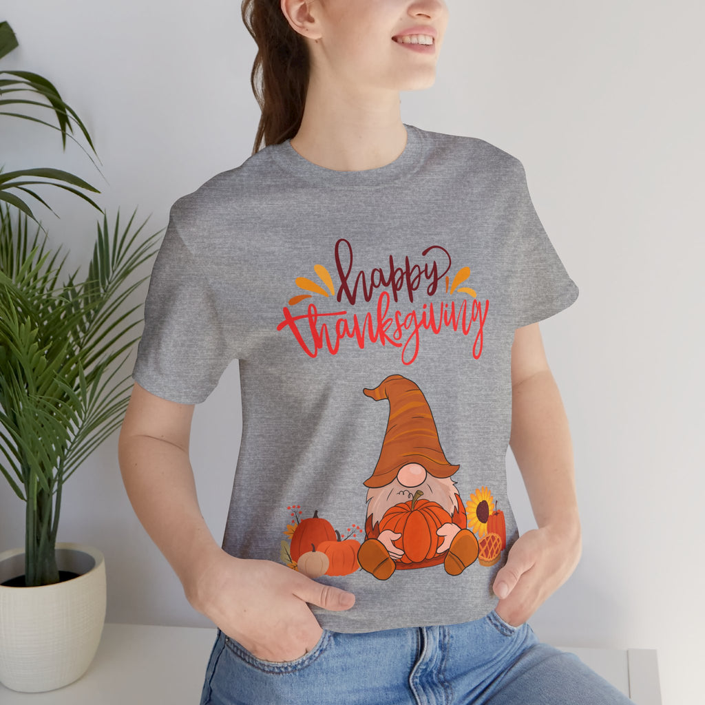 Happy Thanksgiving Gnome Shirt – Cute Fall Tee for Women | Holiday Pumpkin and Pie T-Shirt