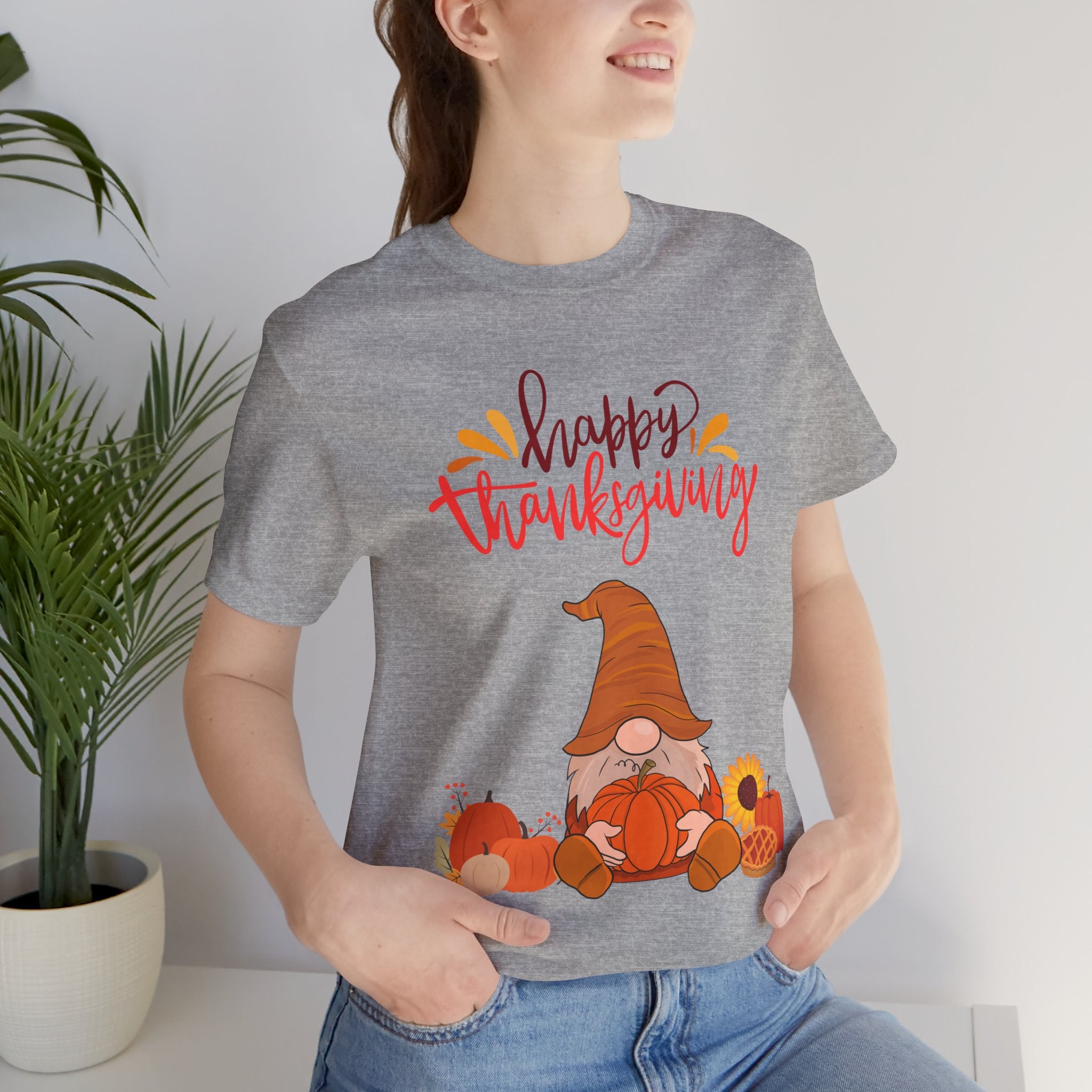 Happy Thanksgiving Gnome Shirt – Cute Fall Tee for Women | Holiday Pumpkin and Pie T-Shirt