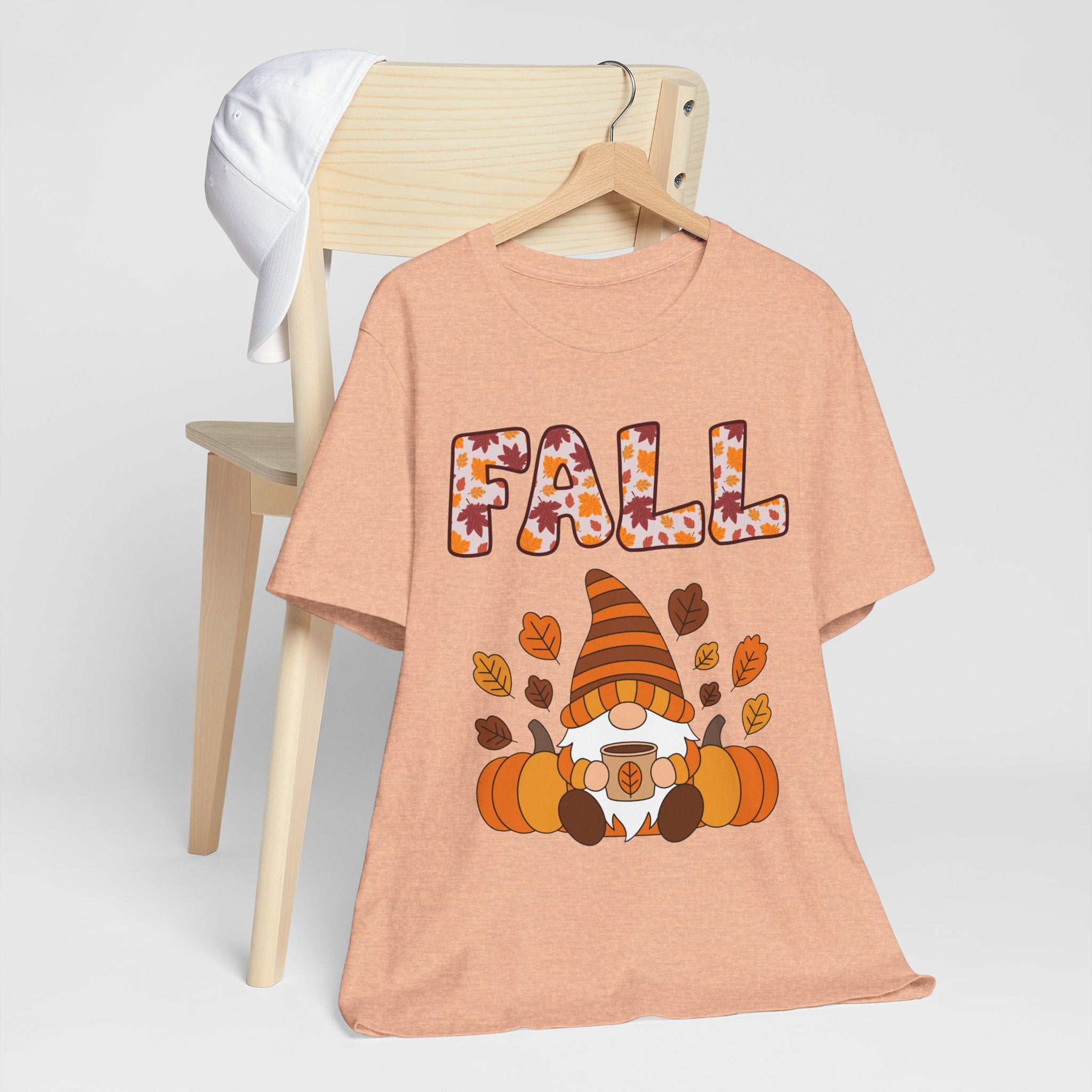 Fall Gnome Shirt – Cozy Autumn Coffee Tee | Cute Pumpkin and Leaves T-Shirt for Women