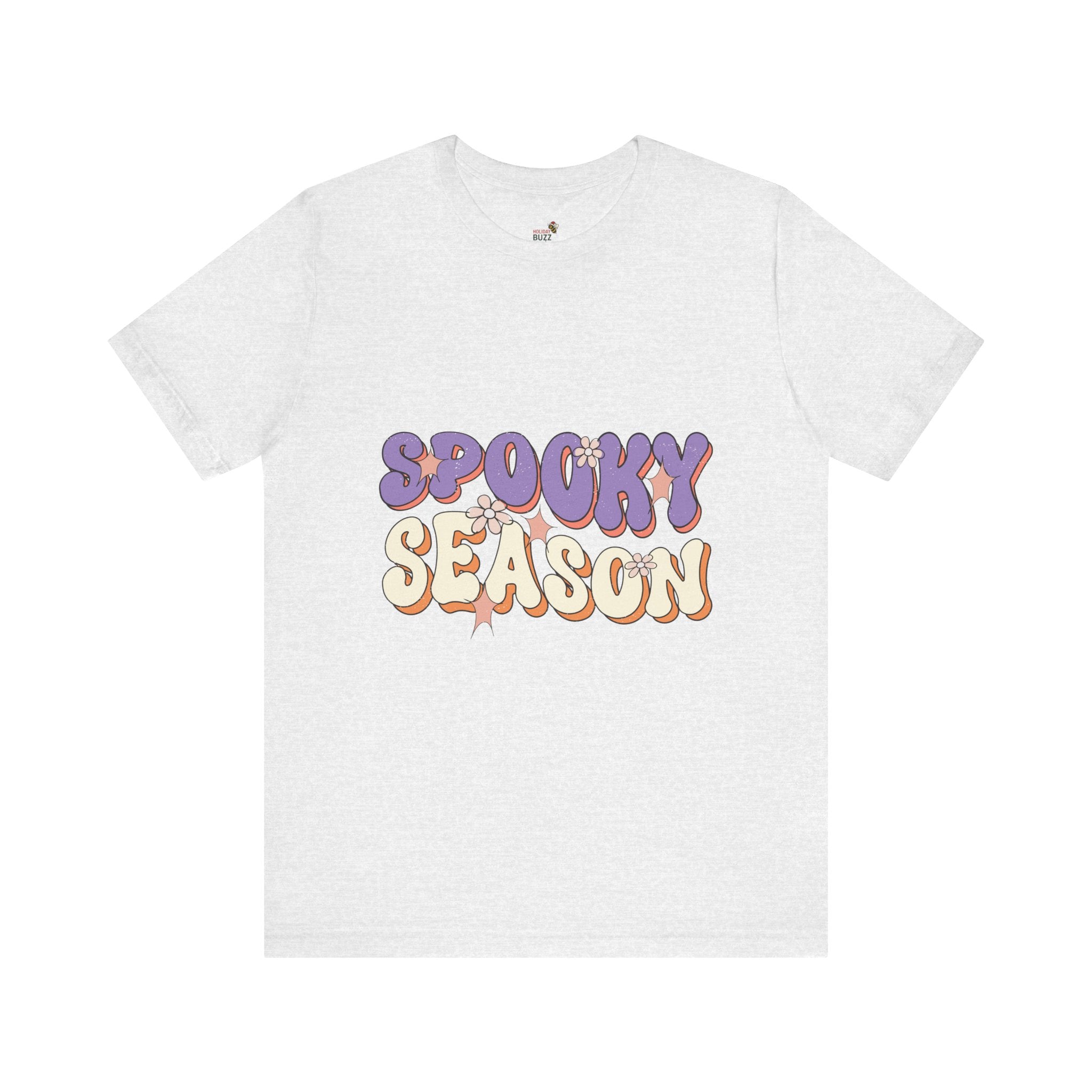 Spooky Season Retro Halloween T-Shirt – Groovy Fall Graphic Tee | Vintage Floral Halloween Shirt | Cute Aesthetic Autumn Top