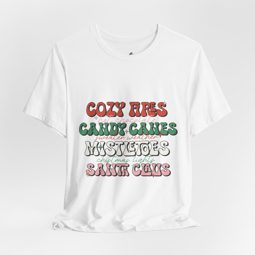 Cozy Fires & Candy Canes Christmas Shirt, Long Sleeve & Hoodie