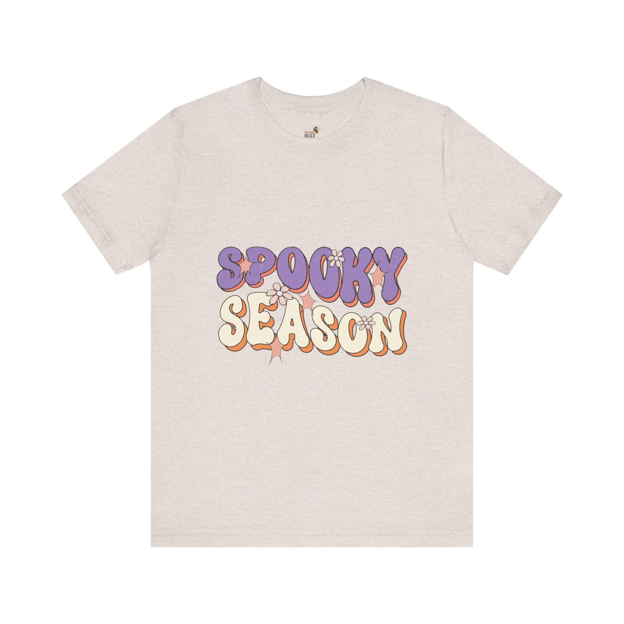 Spooky Season Retro Halloween T-Shirt – Groovy Fall Graphic Tee | Vintage Floral Halloween Shirt | Cute Aesthetic Autumn Top