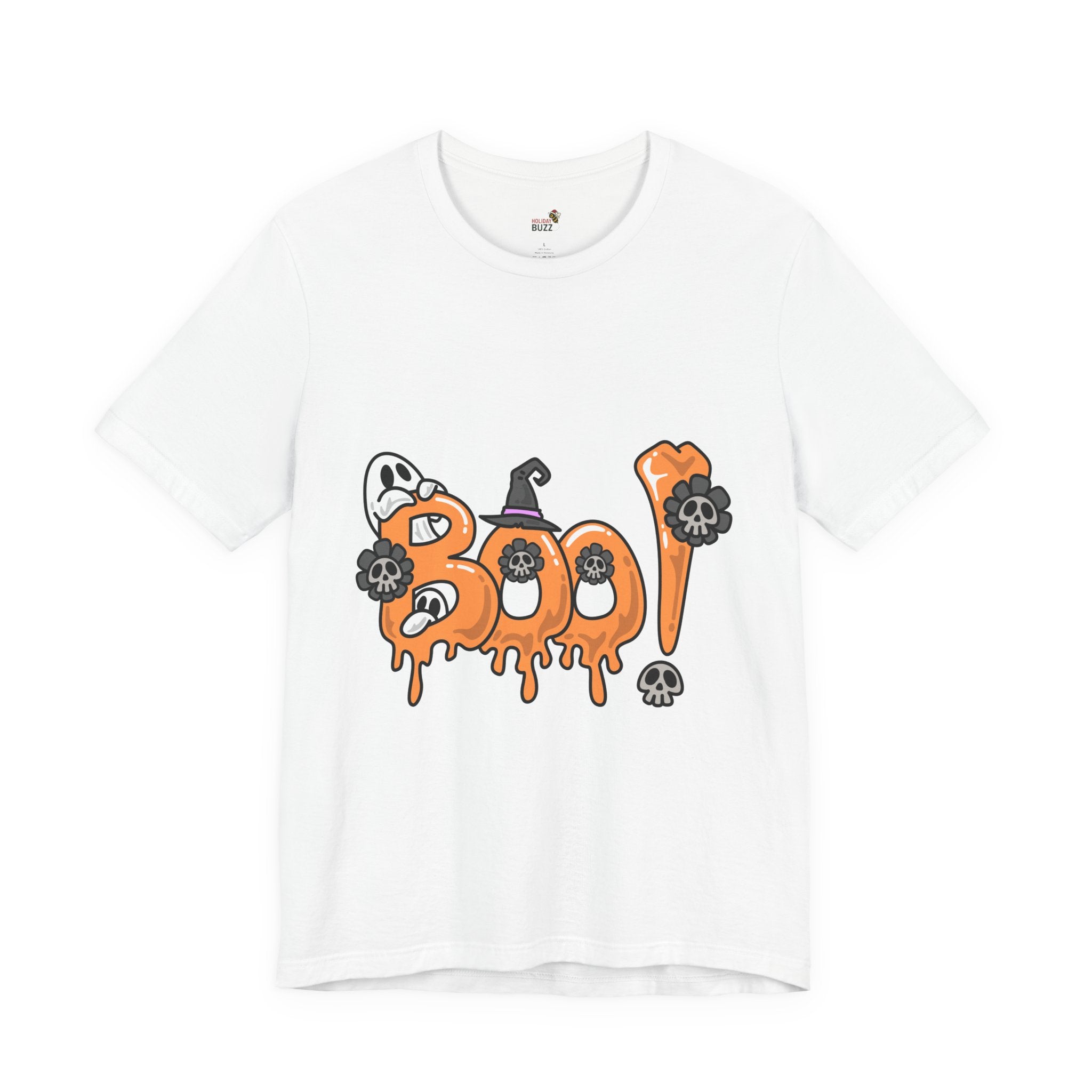 BOO! Dripping Halloween T-Shirt – Cute Spooky Graphic Tee for Fall, Ghost & Skull Aesthetic