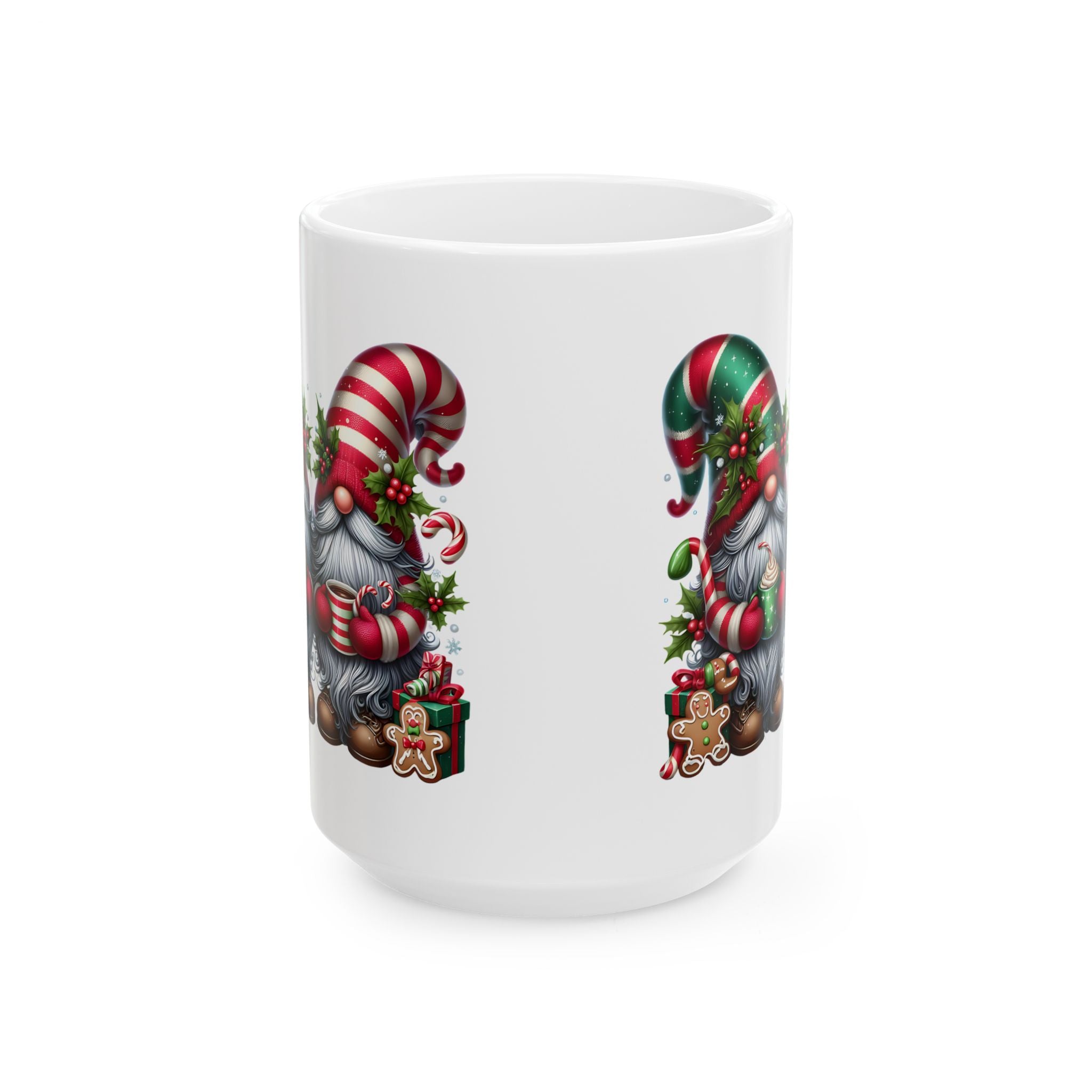 Festive Gnome Ceramic Mug - Holiday Cheer for Coffee Lovers