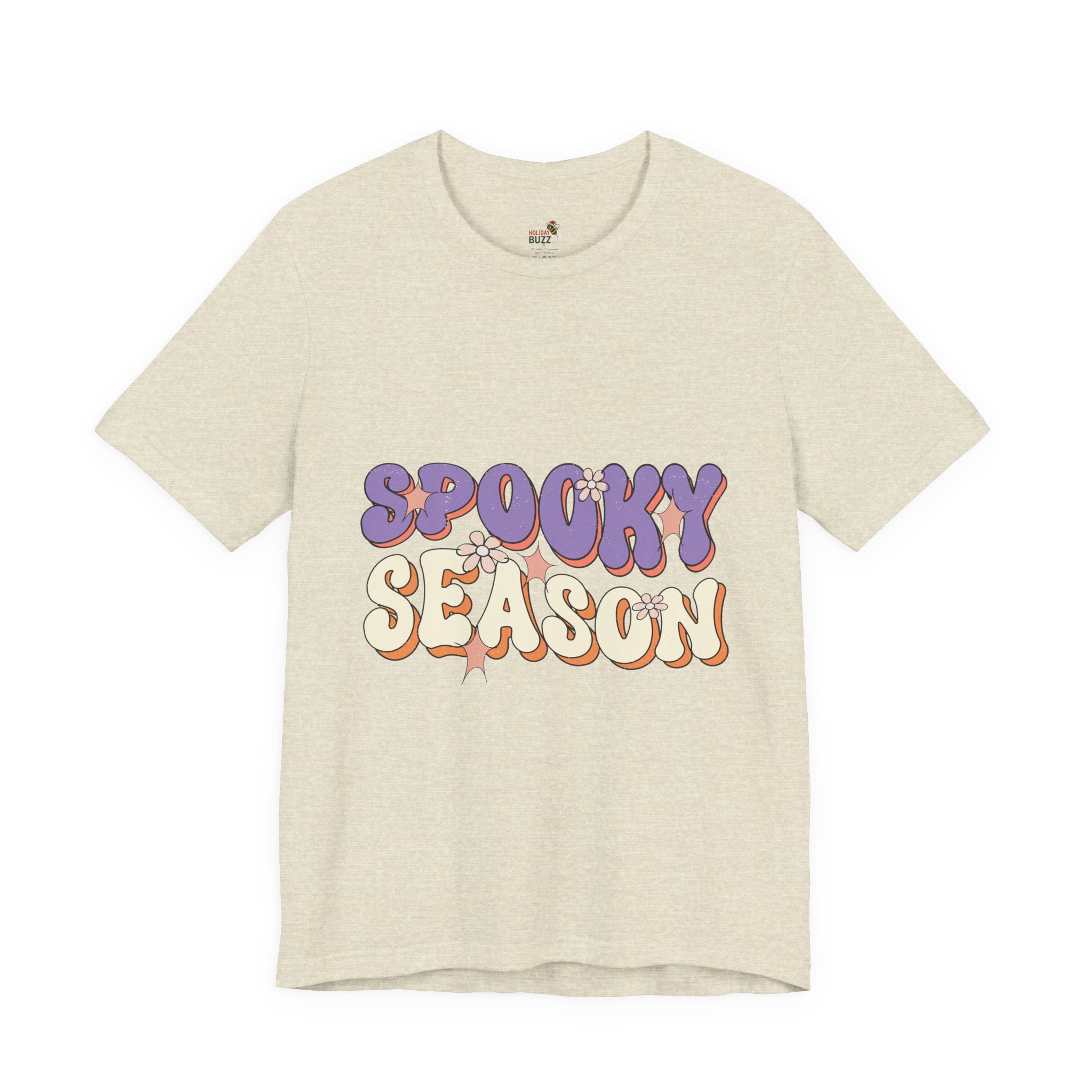 Spooky Season Retro Halloween T-Shirt – Groovy Fall Graphic Tee | Vintage Floral Halloween Shirt | Cute Aesthetic Autumn Top