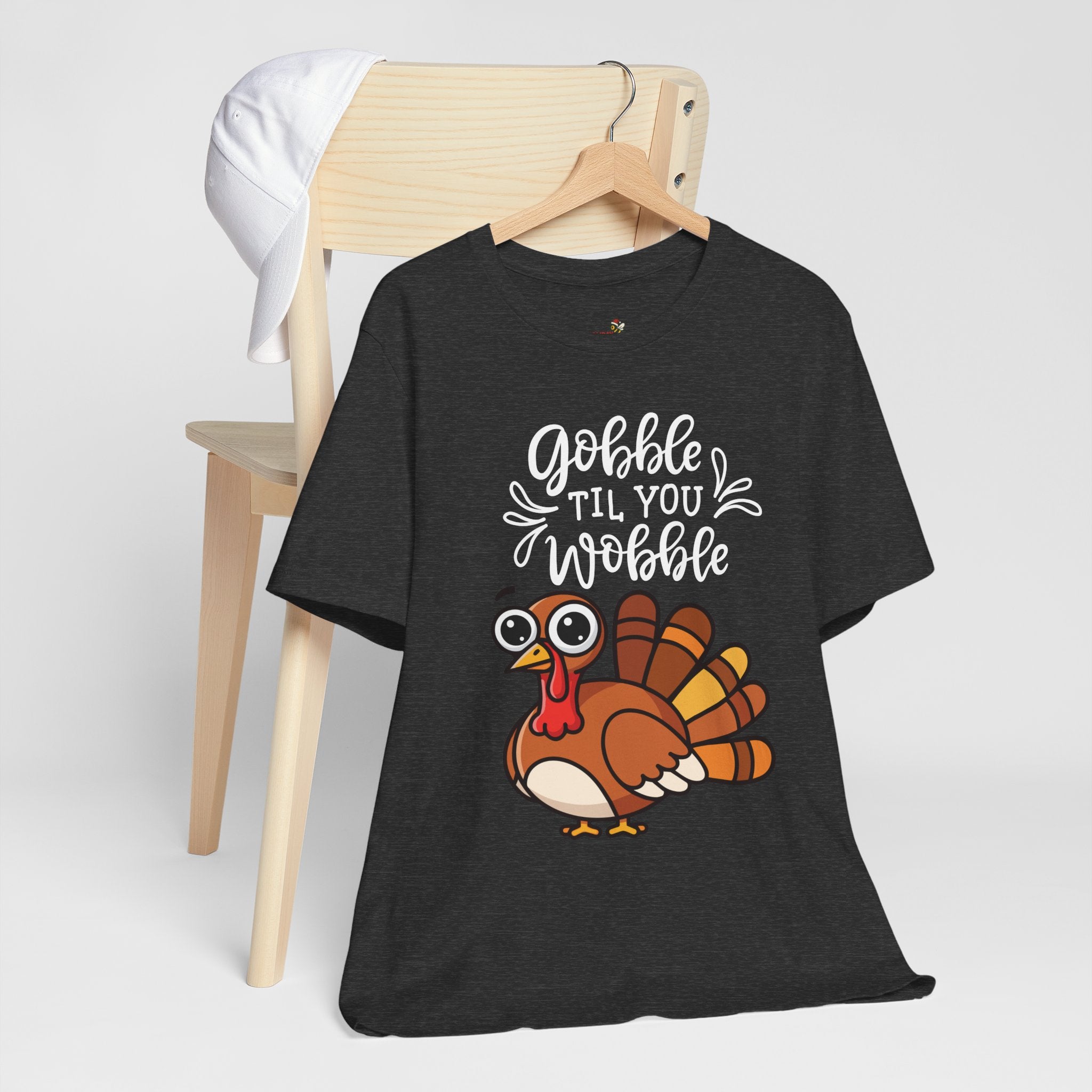 Gobble Til You Wobble Thanksgiving Shirt – Funny Turkey Tee | Cute Fall Holiday T-Shirt for Women & Men