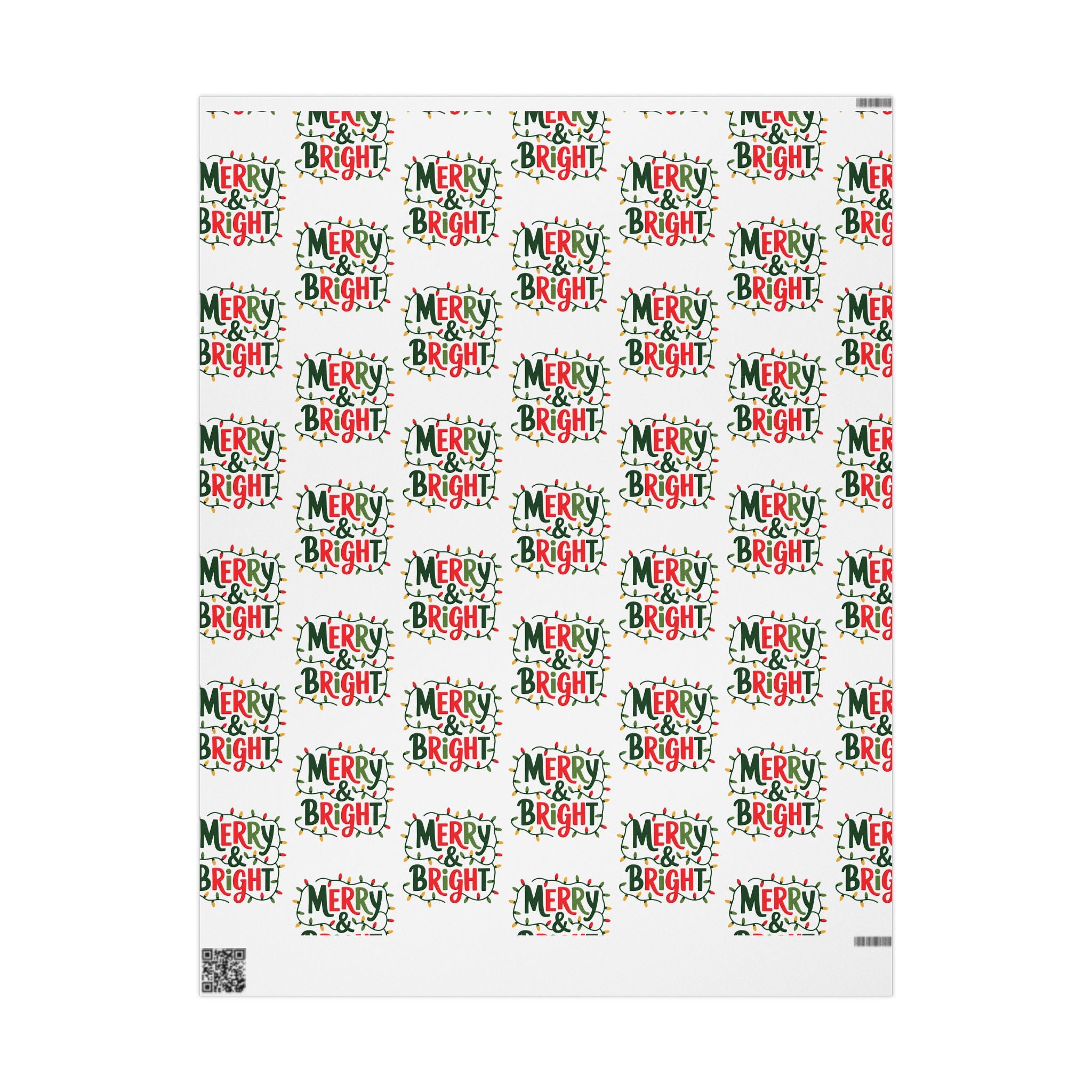 Merry & Bright Wrapping Paper - Festive Gift Wrap for Holiday Cheer
