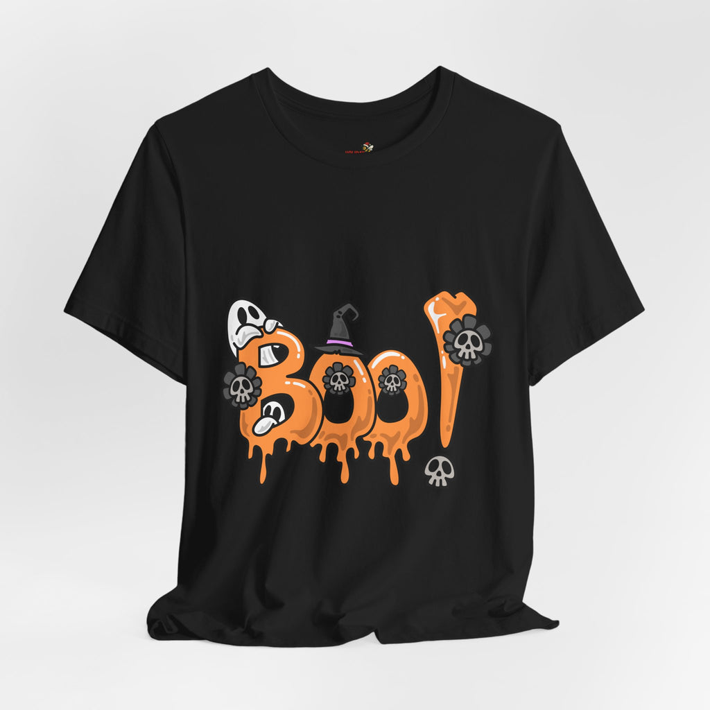 BOO! Dripping Halloween T-Shirt – Cute Spooky Graphic Tee for Fall, Ghost & Skull Aesthetic