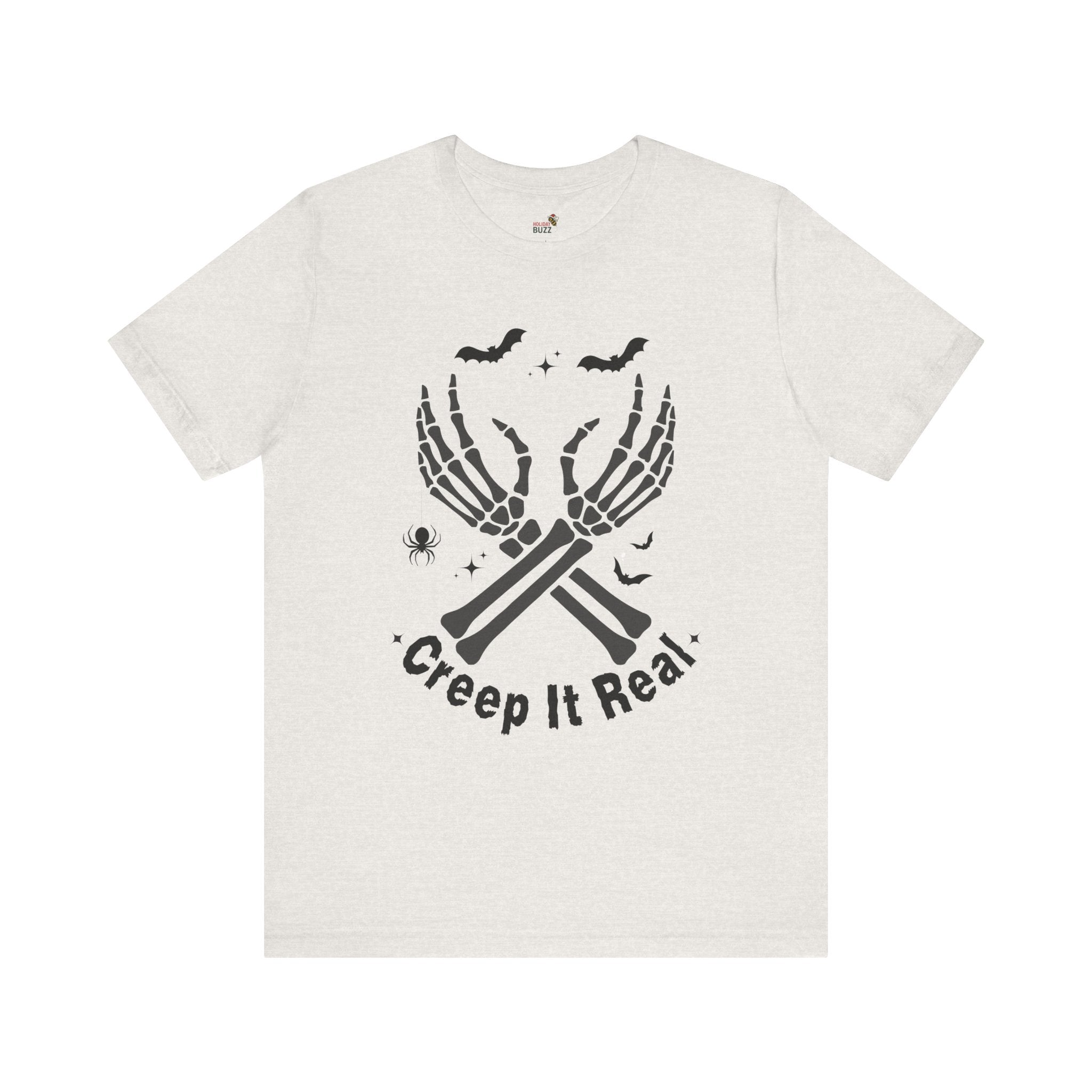 Creep It Real Halloween T-Shirt – Skeleton Hands Graphic Tee | Funny Spooky Season Shirt | Cute Creepy Fall Outfit