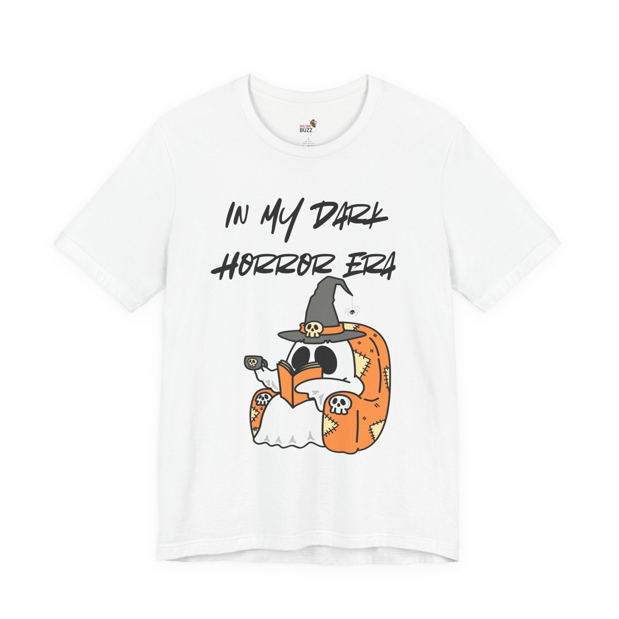 In My Dark Horror Era T-Shirt – Spooky Ghost Reading Tee | Dark Romance Aesthetic Shirt | Halloween Fall Graphic Tee
