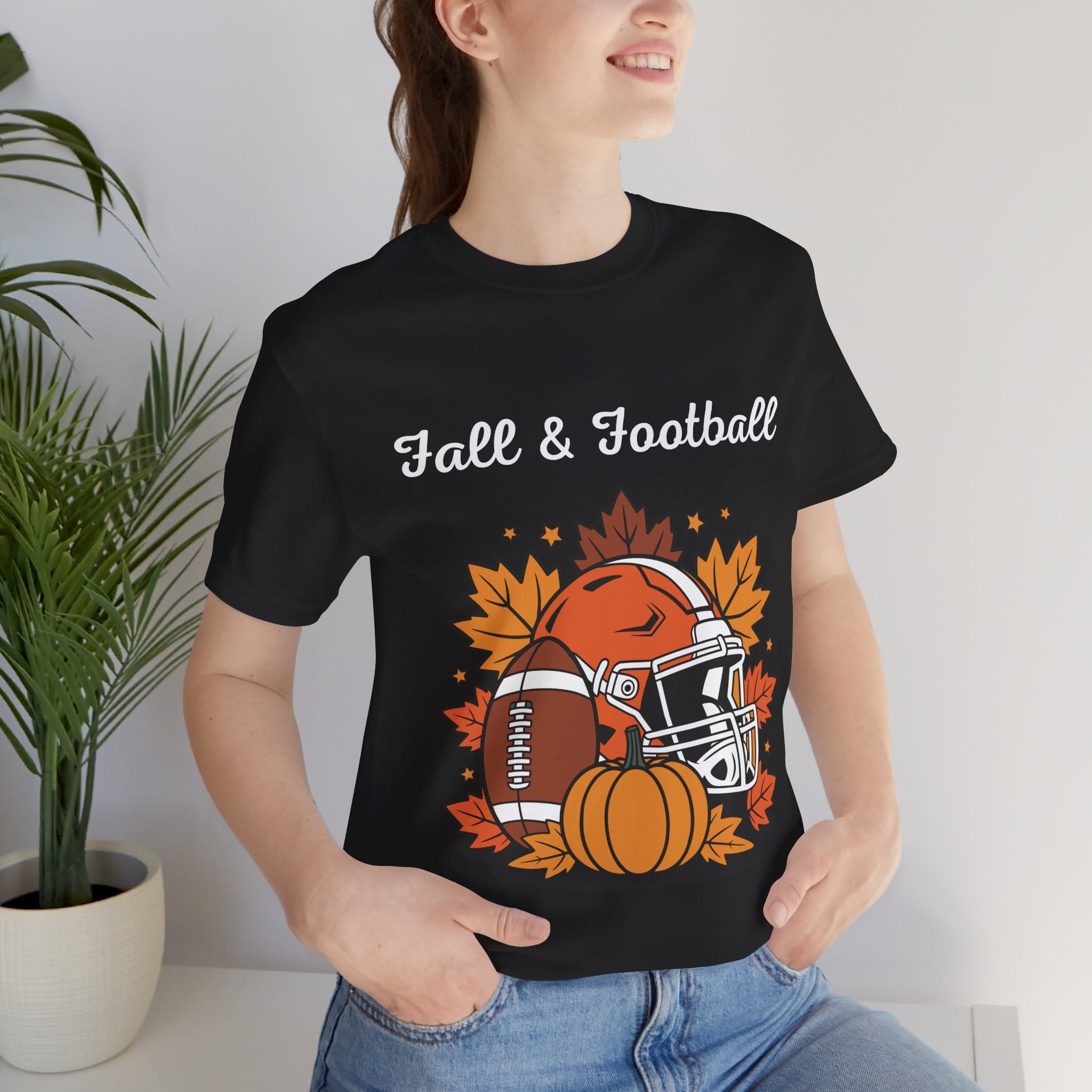 Fall & Football Tee – Autumn Game Day Shirt | Pumpkin Season Sports Graphic Tee