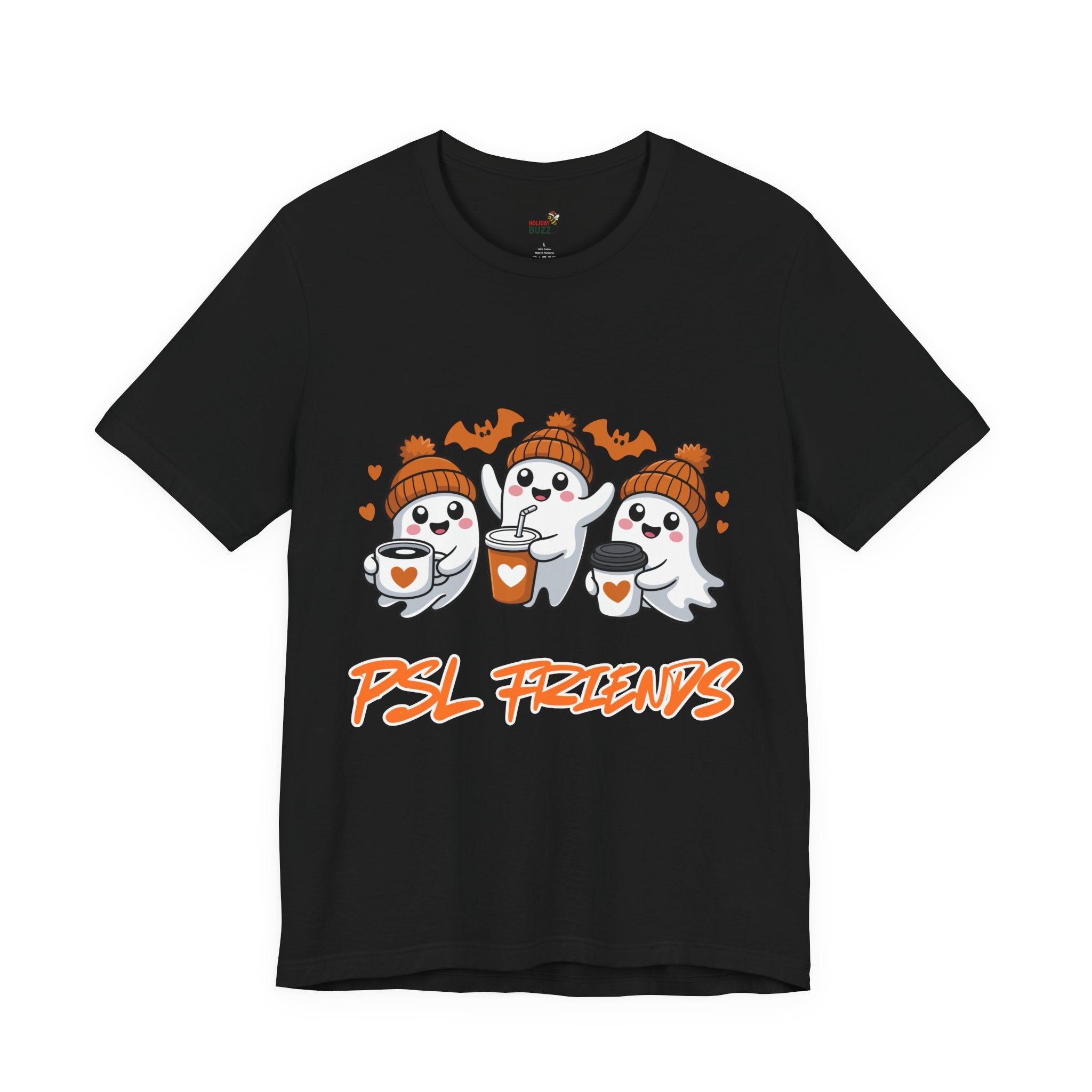 PSL Friends Halloween T-Shirt – Cute Ghost Coffee Tee | Pumpkin Spice Latte Fall Shirt | Spooky Season Outfit