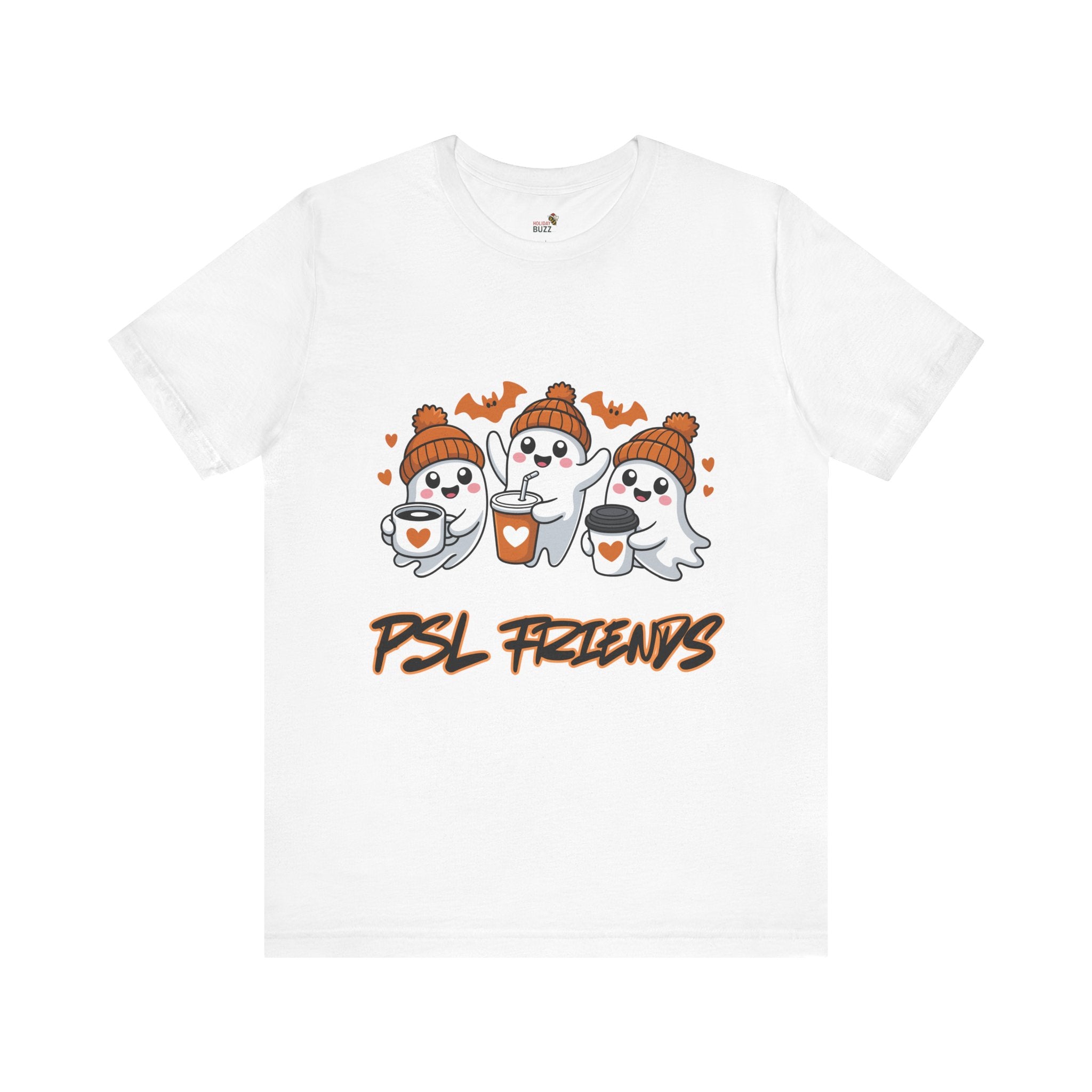 PSL Friends Halloween T-Shirt – Cute Ghost Coffee Tee | Pumpkin Spice Latte Fall Shirt | Spooky Season Outfit