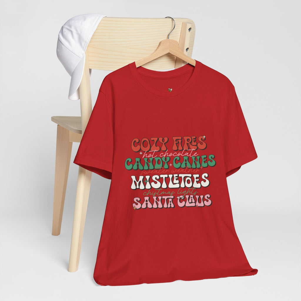 Cozy Fires & Candy Canes Christmas Shirt, Long Sleeve & Hoodie
