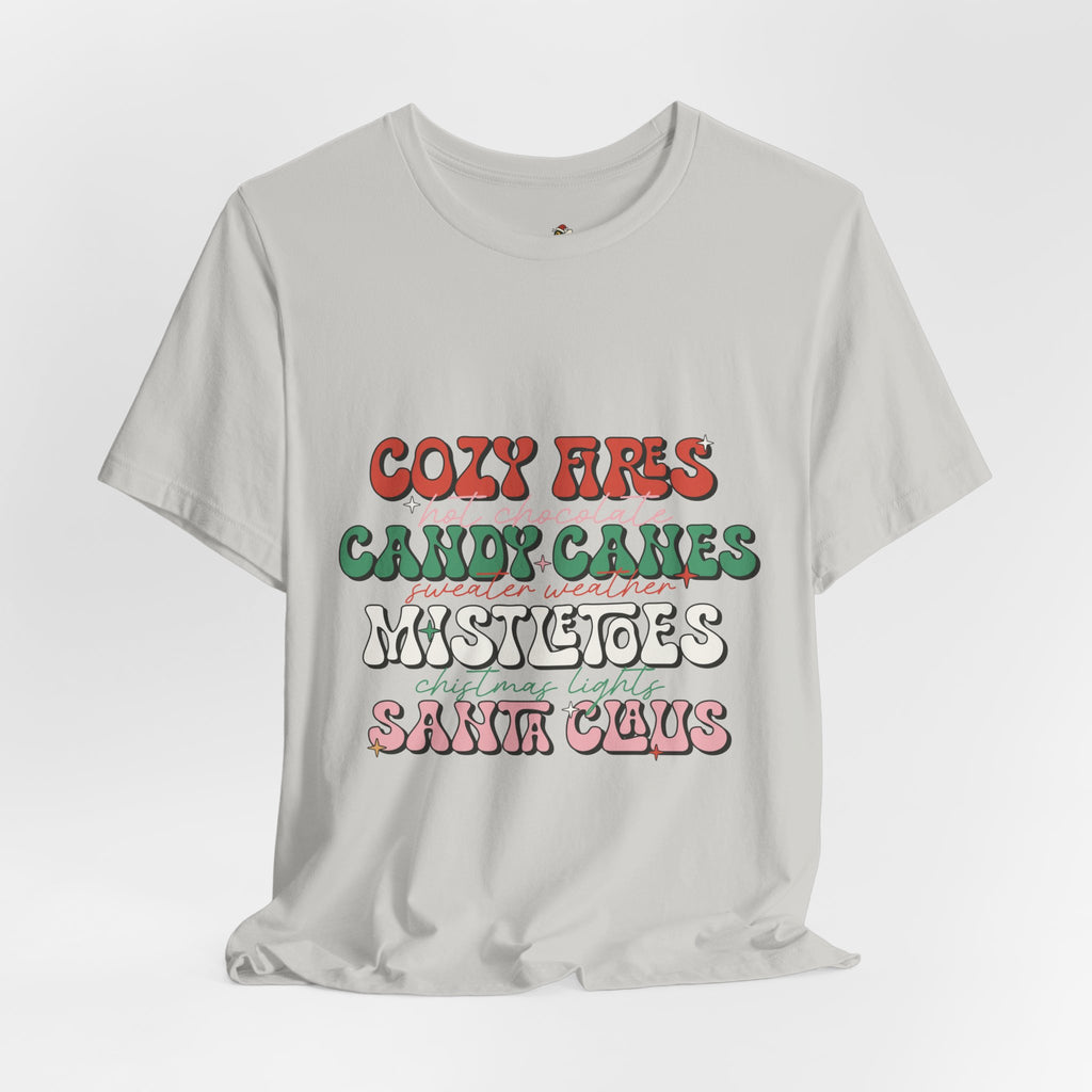 Cozy Fires & Candy Canes Christmas Shirt, Long Sleeve & Hoodie