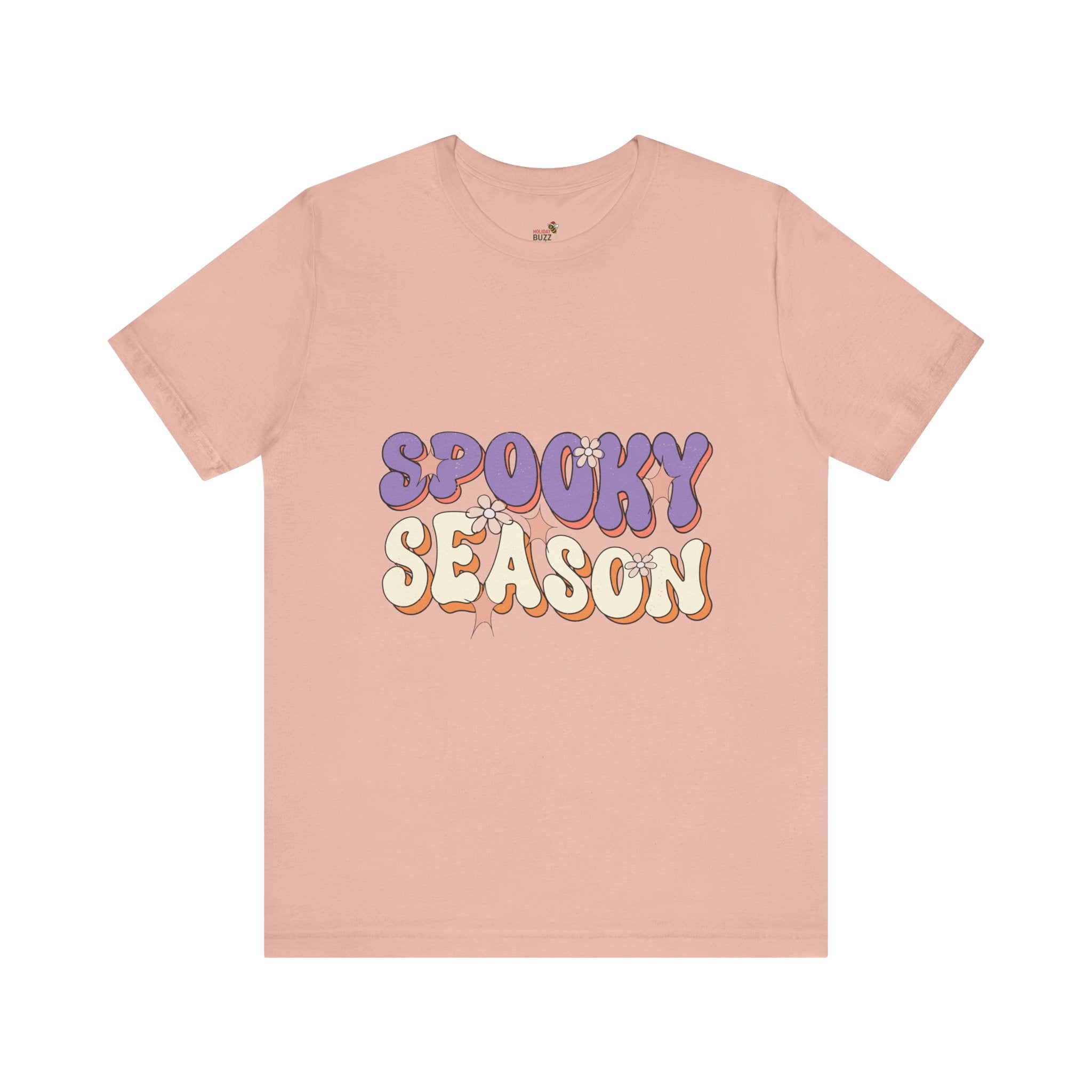 Spooky Season Retro Halloween T-Shirt – Groovy Fall Graphic Tee | Vintage Floral Halloween Shirt | Cute Aesthetic Autumn Top