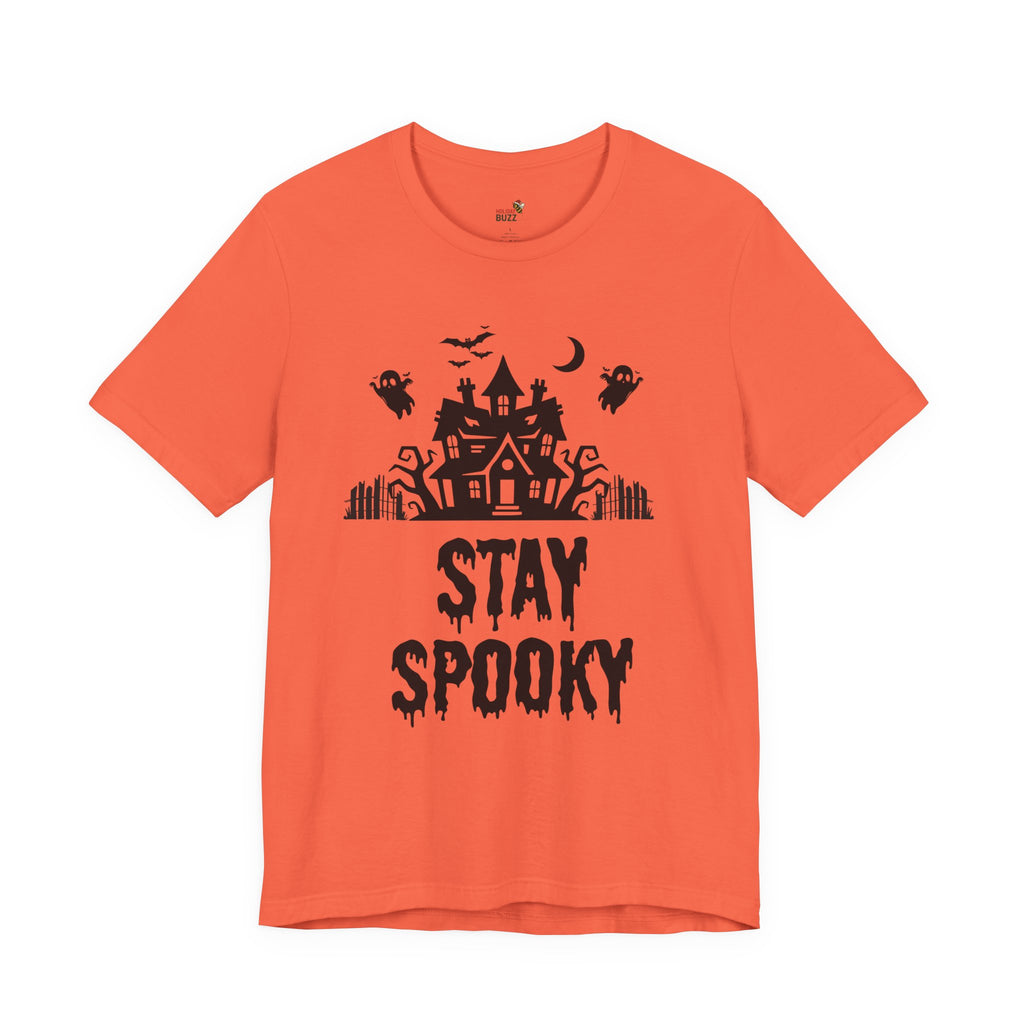 Stay Spooky Halloween T-Shirt – Haunted House Graphic Tee | Classic Halloween Shirt | Spooky Season Outfit