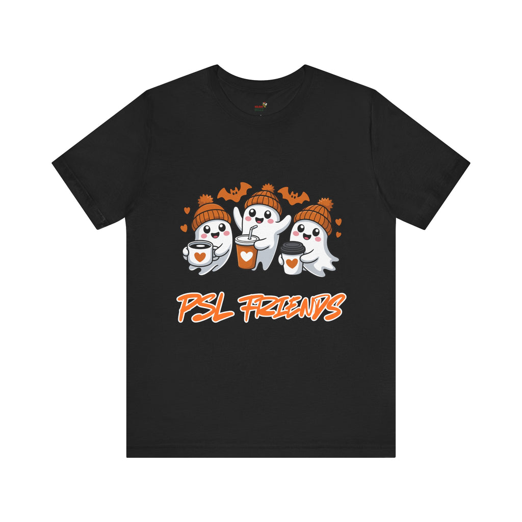 PSL Friends Halloween T-Shirt – Cute Ghost Coffee Tee | Pumpkin Spice Latte Fall Shirt | Spooky Season Outfit