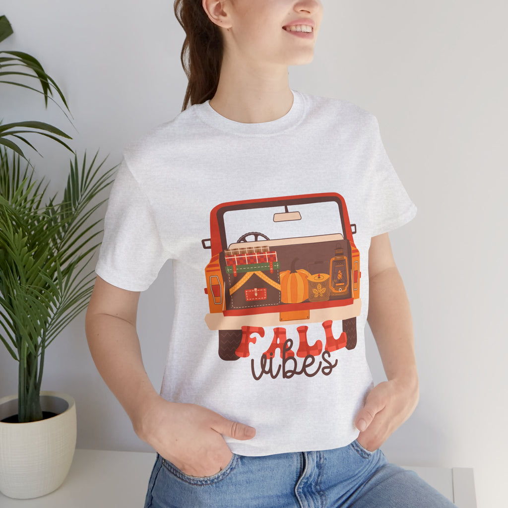 Fall Vibes Truck Shirt – Cozy Autumn Pickup Tee | Pumpkin Patch & Fall Outfit T-Shirt for Women