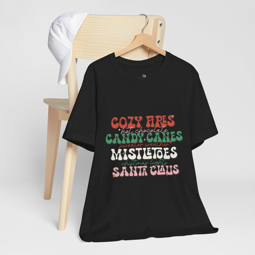 Cozy Fires & Candy Canes Christmas Shirt, Long Sleeve & Hoodie