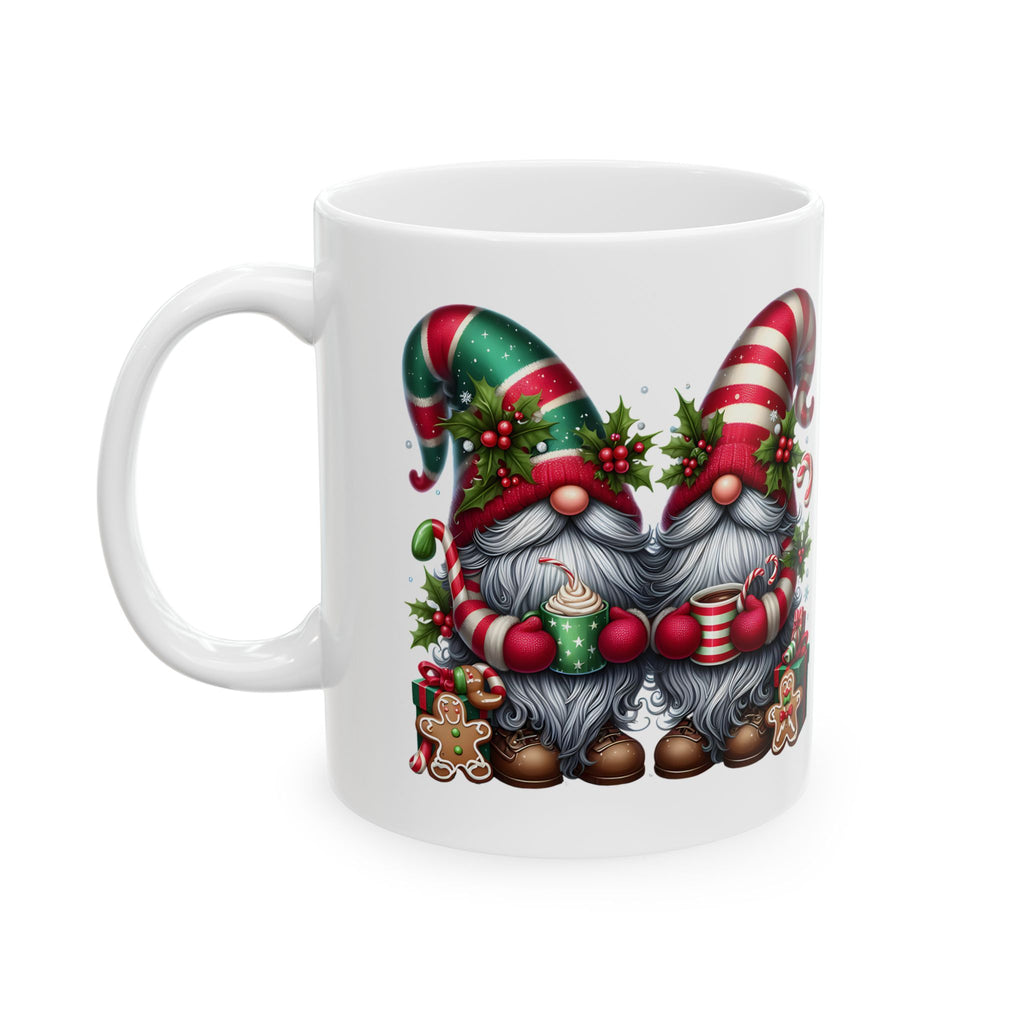 Festive Gnome Ceramic Mug - Holiday Cheer for Coffee Lovers