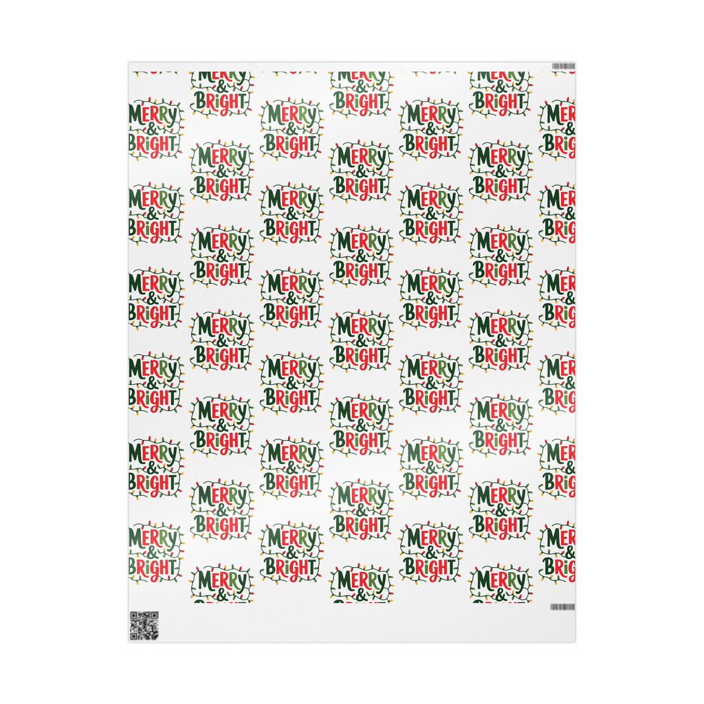 Merry & Bright Wrapping Paper - Festive Gift Wrap for Holiday Cheer