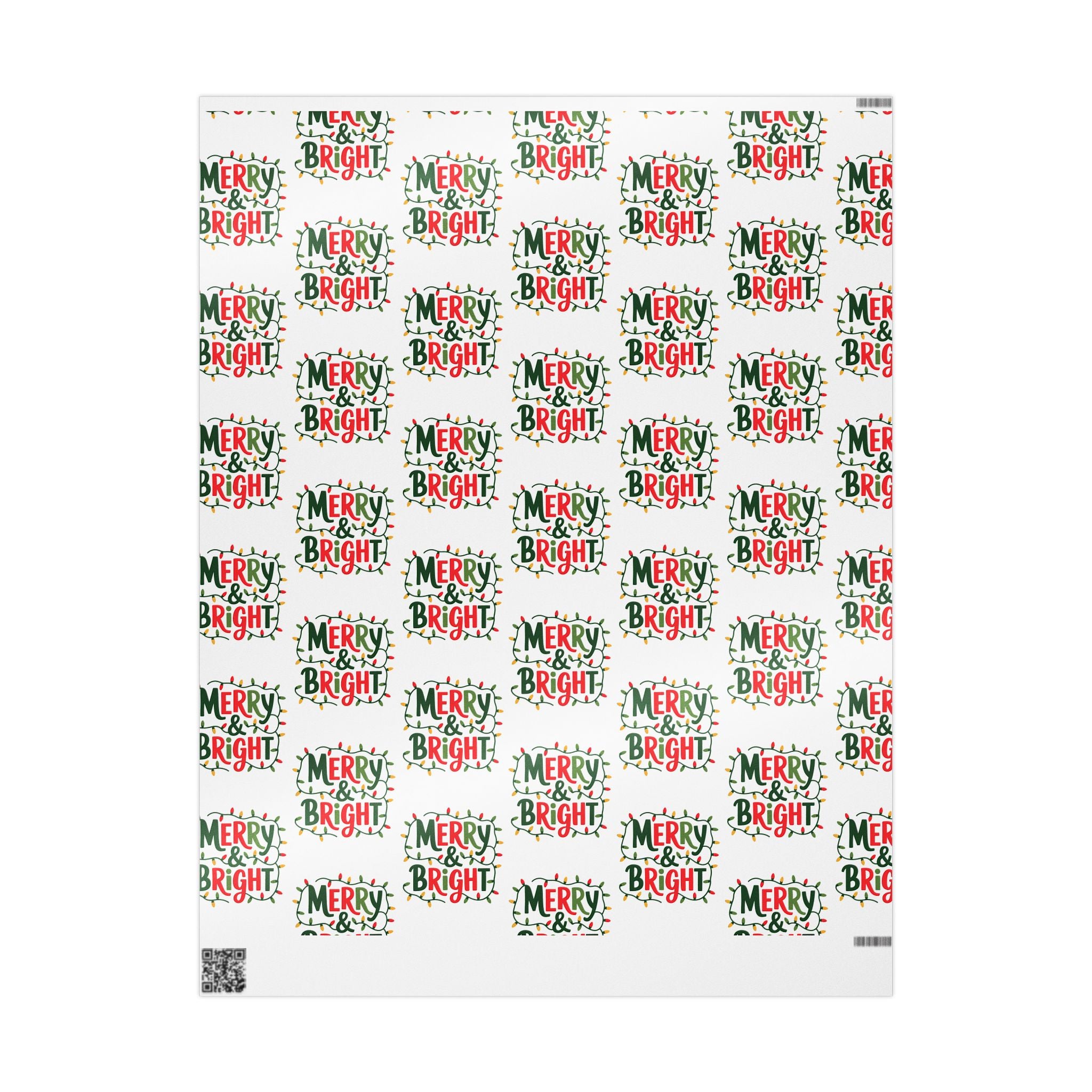Merry & Bright Wrapping Paper - Festive Gift Wrap for Holiday Cheer