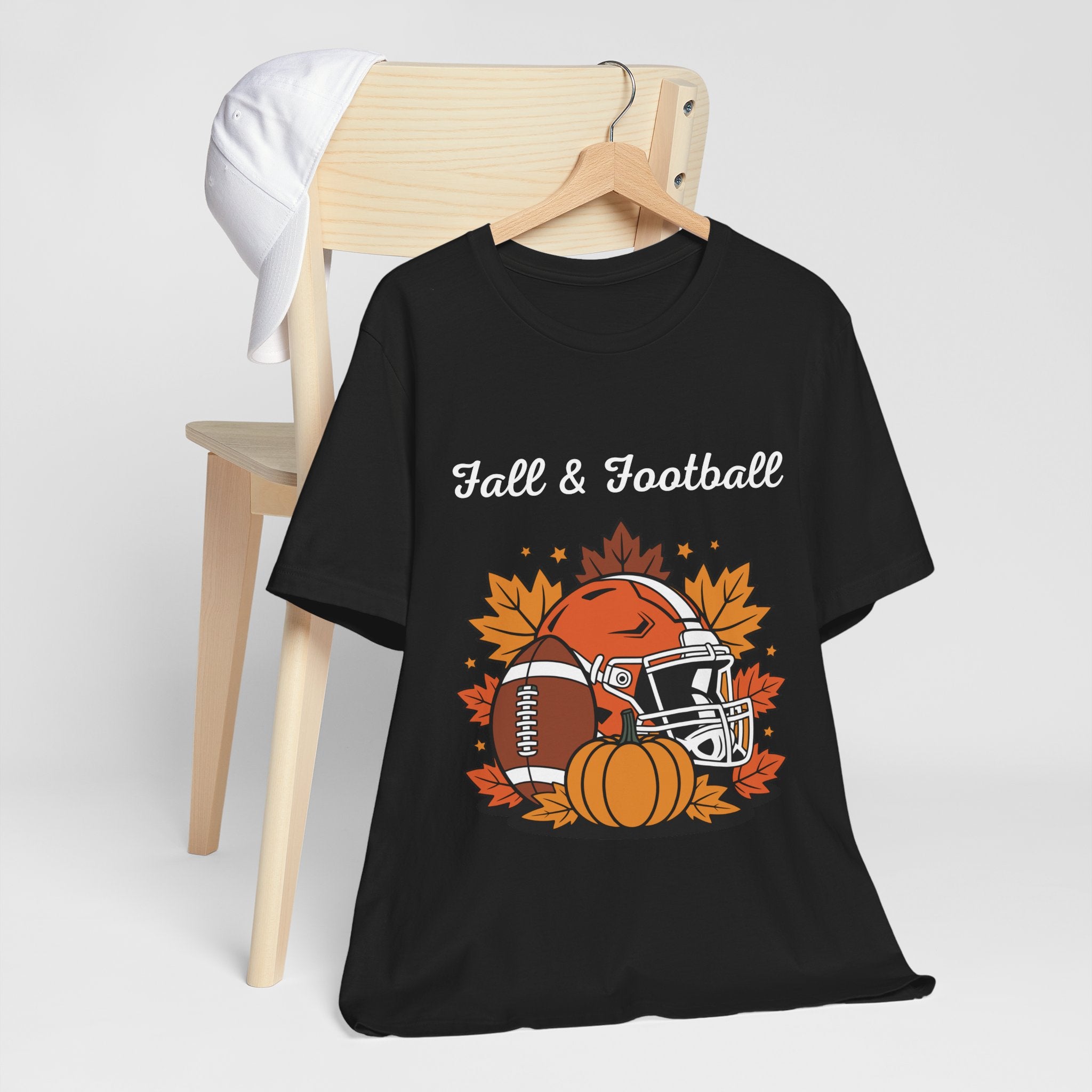 Fall & Football Tee – Autumn Game Day Shirt | Pumpkin Season Sports Graphic Tee