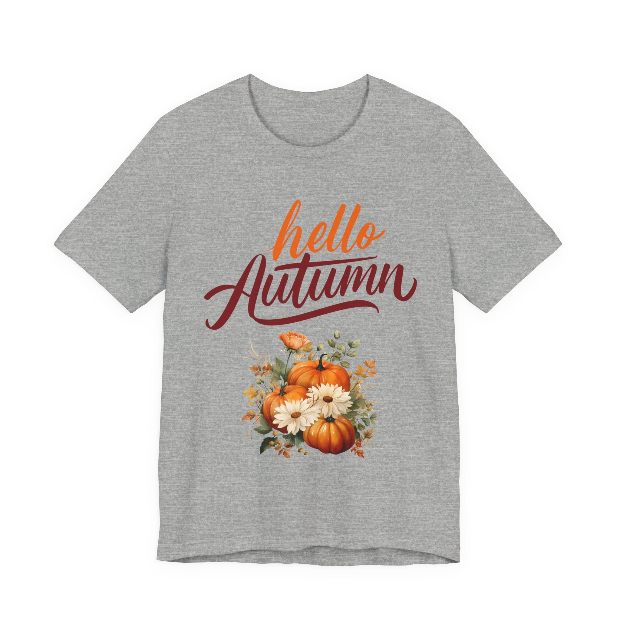 Hello Autumn Fall Shirt – Pumpkin Floral Tee | Cozy Thanksgiving Outfit for Women