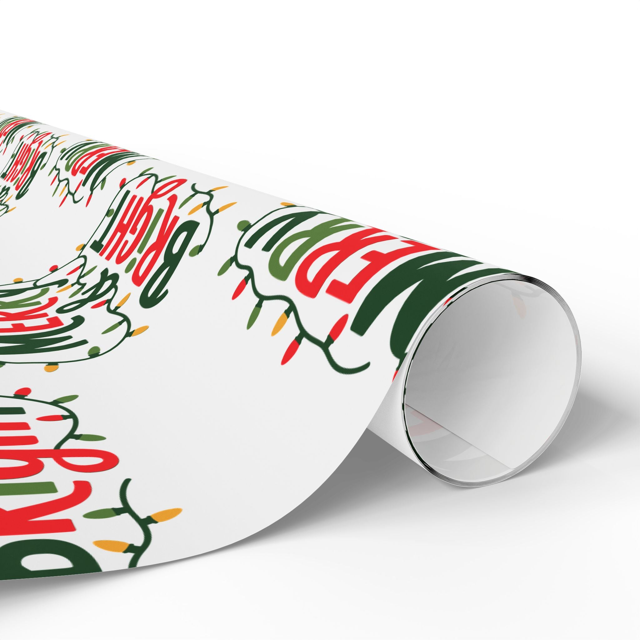 Merry & Bright Wrapping Paper - Festive Gift Wrap for Holiday Cheer