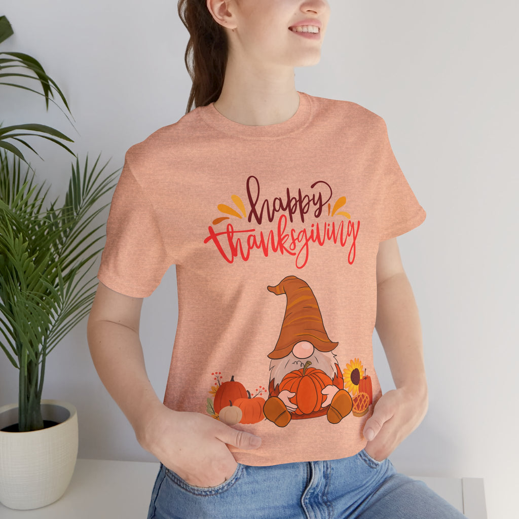 Happy Thanksgiving Gnome Shirt – Cute Fall Tee for Women | Holiday Pumpkin and Pie T-Shirt