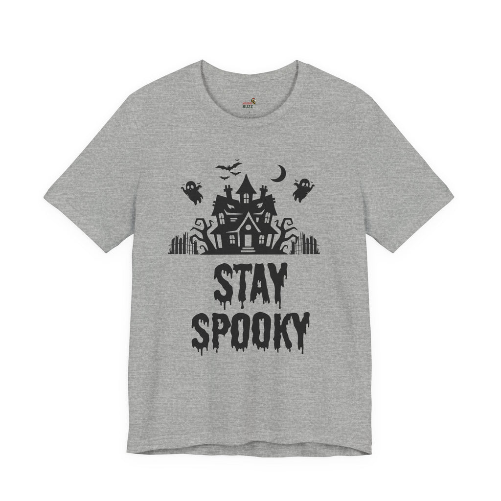 Stay Spooky Halloween T-Shirt – Haunted House Graphic Tee | Classic Halloween Shirt | Spooky Season Outfit