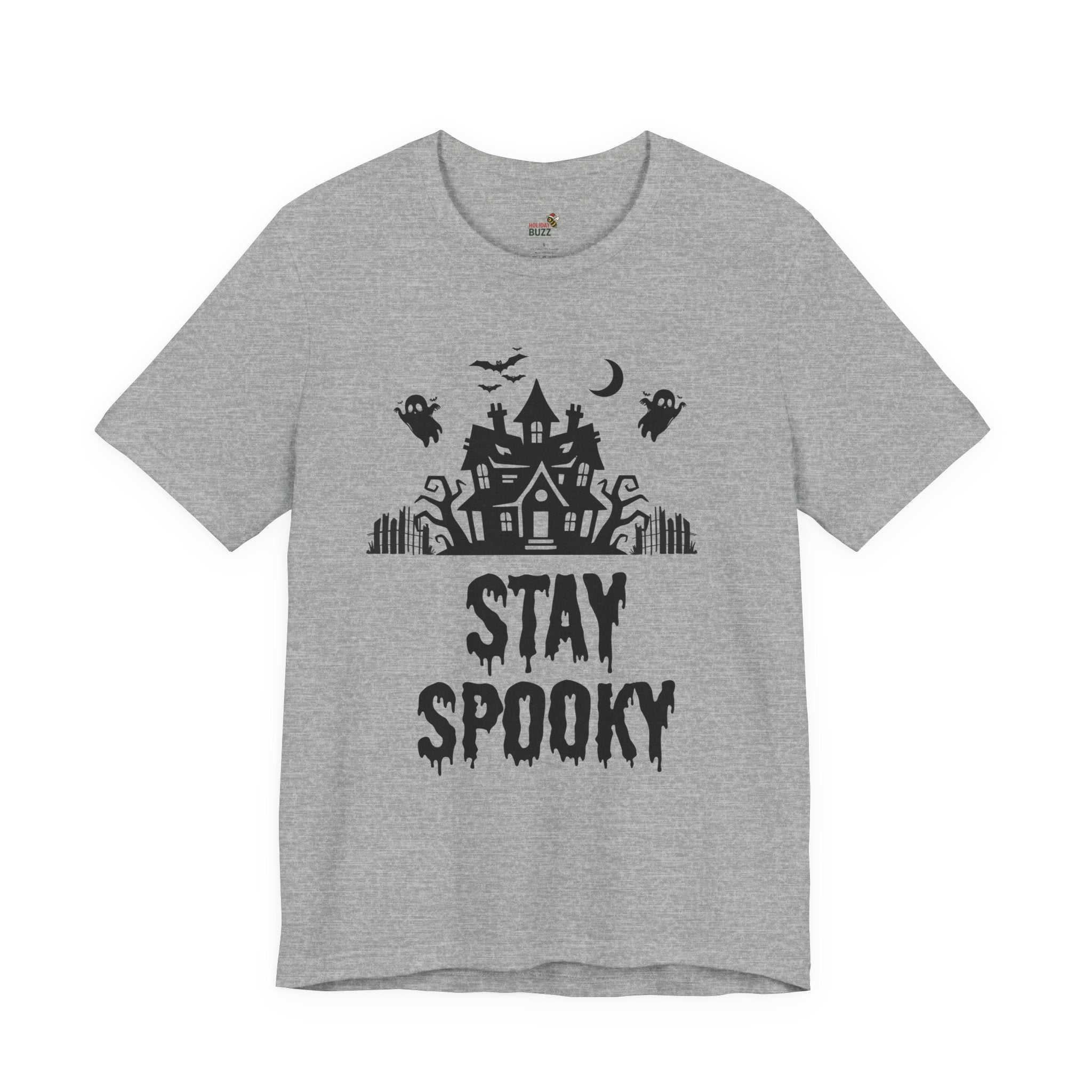 Stay Spooky Halloween T-Shirt – Haunted House Graphic Tee | Classic Halloween Shirt | Spooky Season Outfit