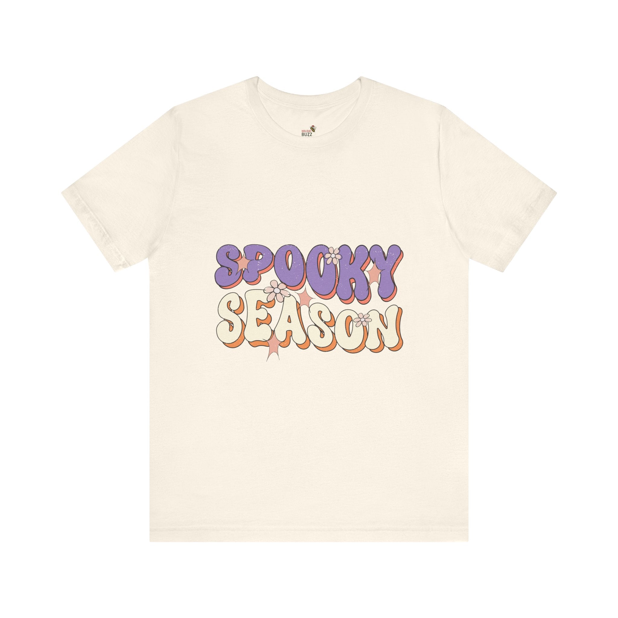 Spooky Season Retro Halloween T-Shirt – Groovy Fall Graphic Tee | Vintage Floral Halloween Shirt | Cute Aesthetic Autumn Top