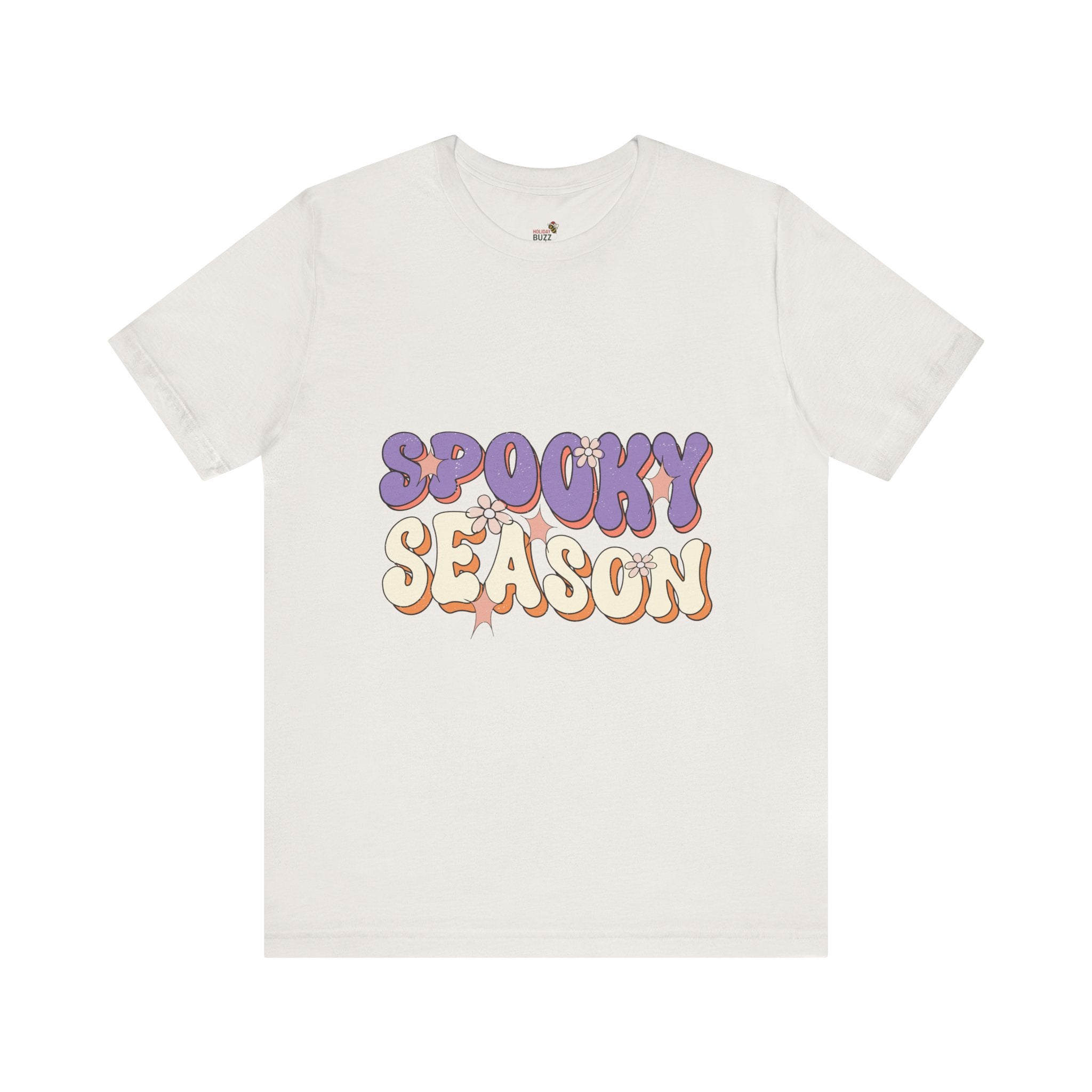 Spooky Season Retro Halloween T-Shirt – Groovy Fall Graphic Tee | Vintage Floral Halloween Shirt | Cute Aesthetic Autumn Top