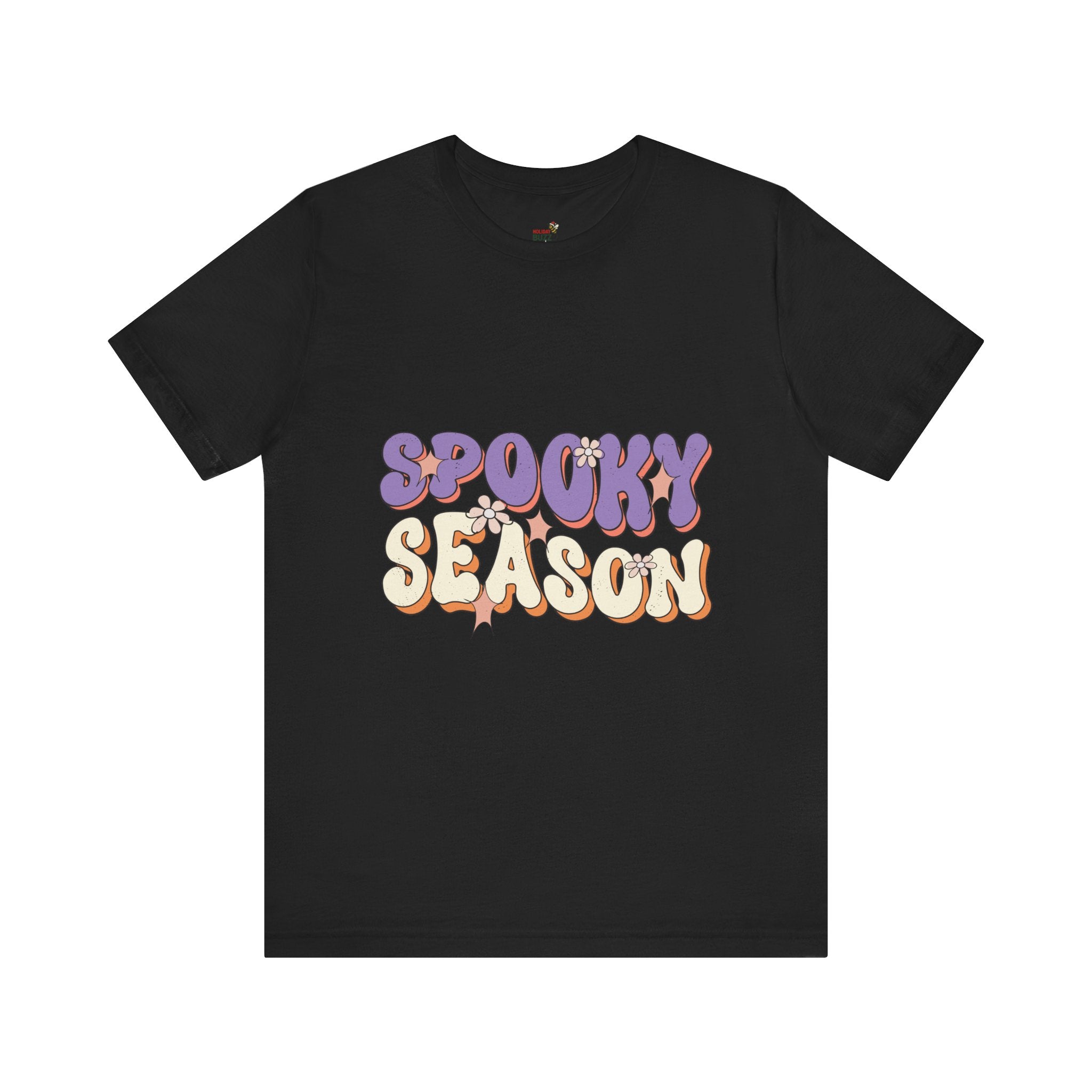 Spooky Season Retro Halloween T-Shirt – Groovy Fall Graphic Tee | Vintage Floral Halloween Shirt | Cute Aesthetic Autumn Top