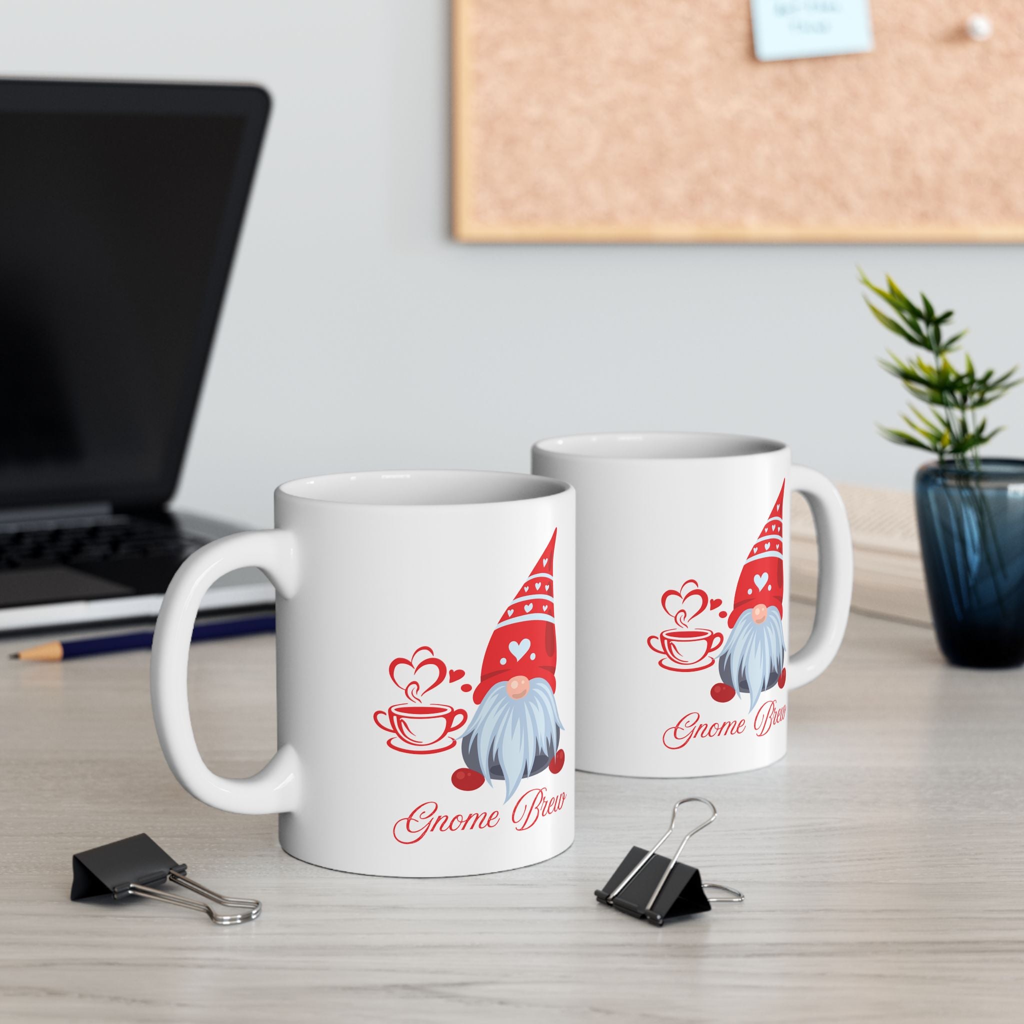 Gnome Brew Coffee Mug – Cute Holiday Gnome Cup | Christmas Gift for Coffee Lovers & Winter Mornings