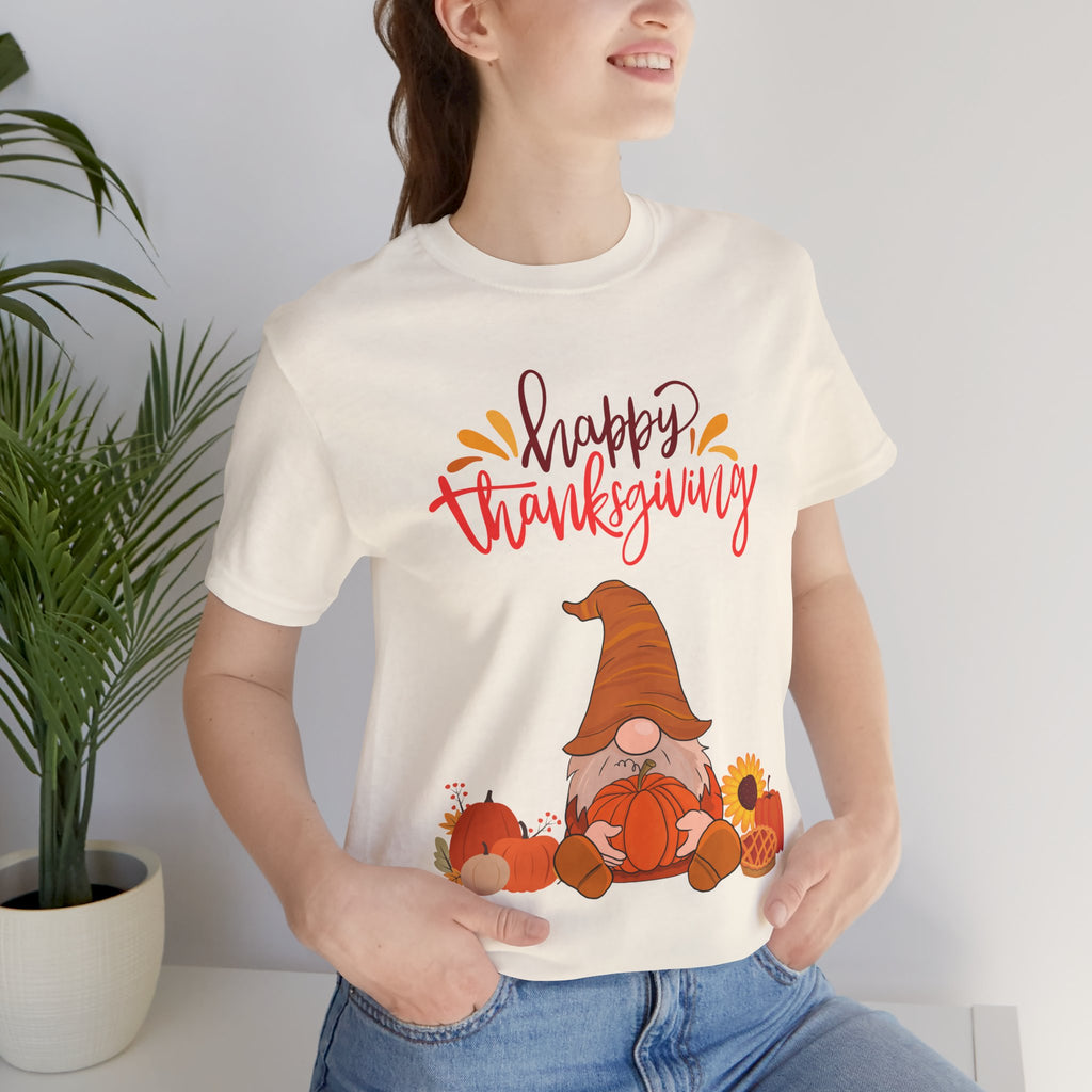 Happy Thanksgiving Gnome Shirt – Cute Fall Tee for Women | Holiday Pumpkin and Pie T-Shirt