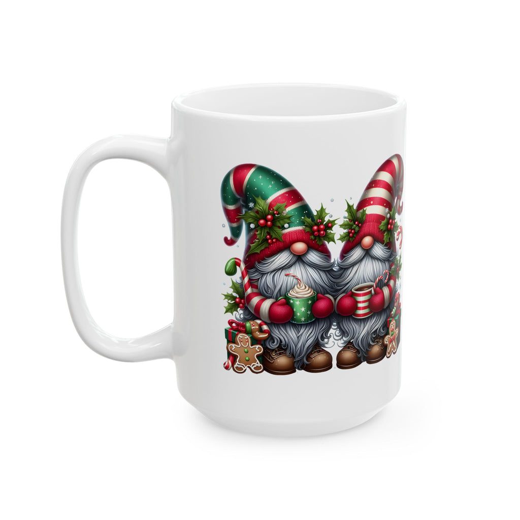 Festive Gnome Ceramic Mug - Holiday Cheer for Coffee Lovers
