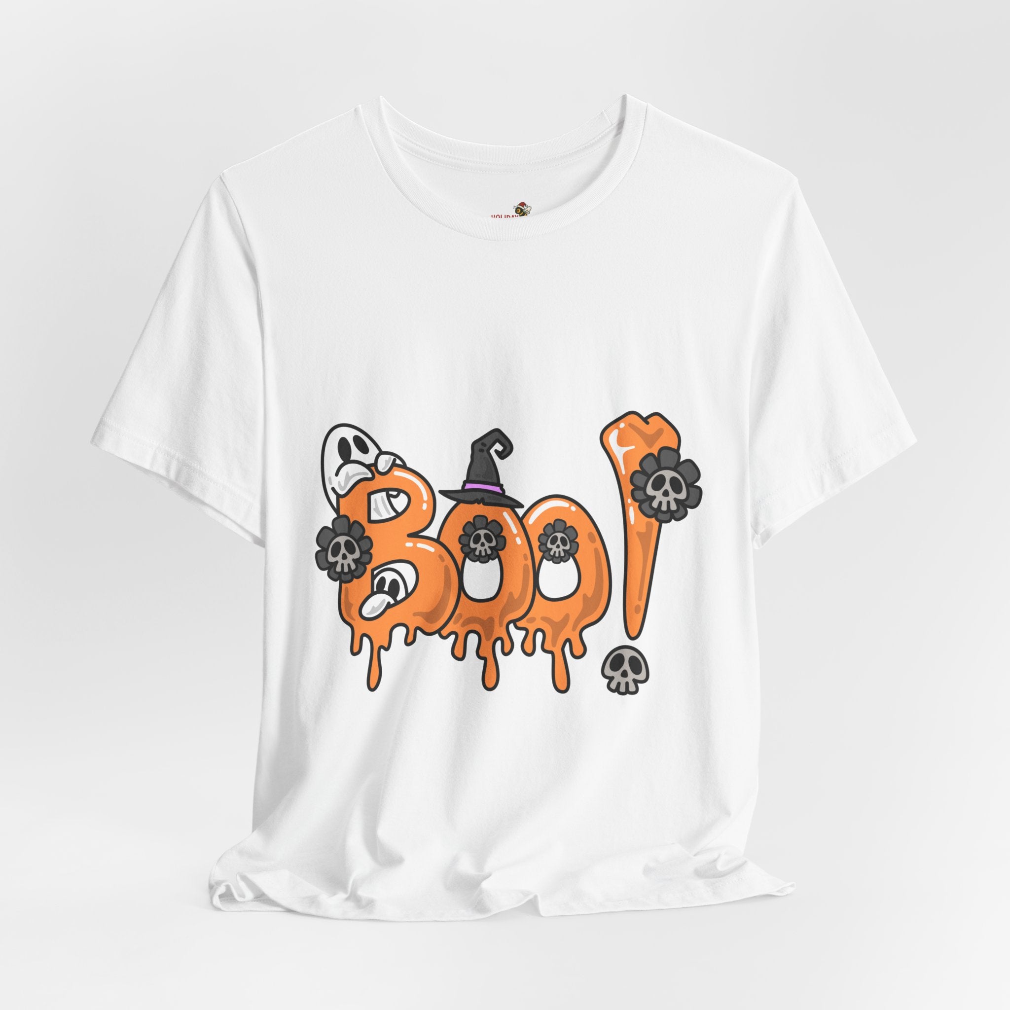 BOO! Dripping Halloween T-Shirt – Cute Spooky Graphic Tee for Fall, Ghost & Skull Aesthetic