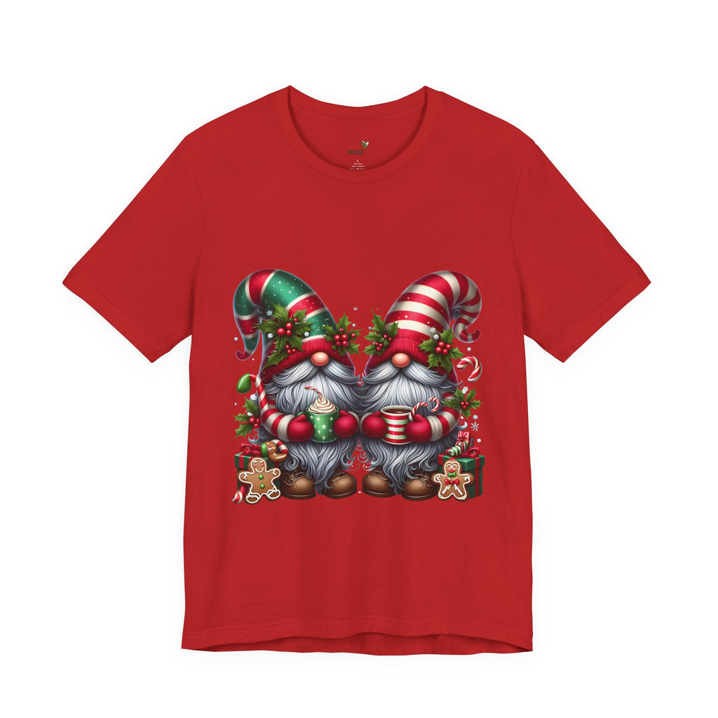 Cute Gnome Christmas Tee - Perfect For: Holiday Outfits, Festive Apparel, Christmas Gift Idea, & Cozy Winter Wear