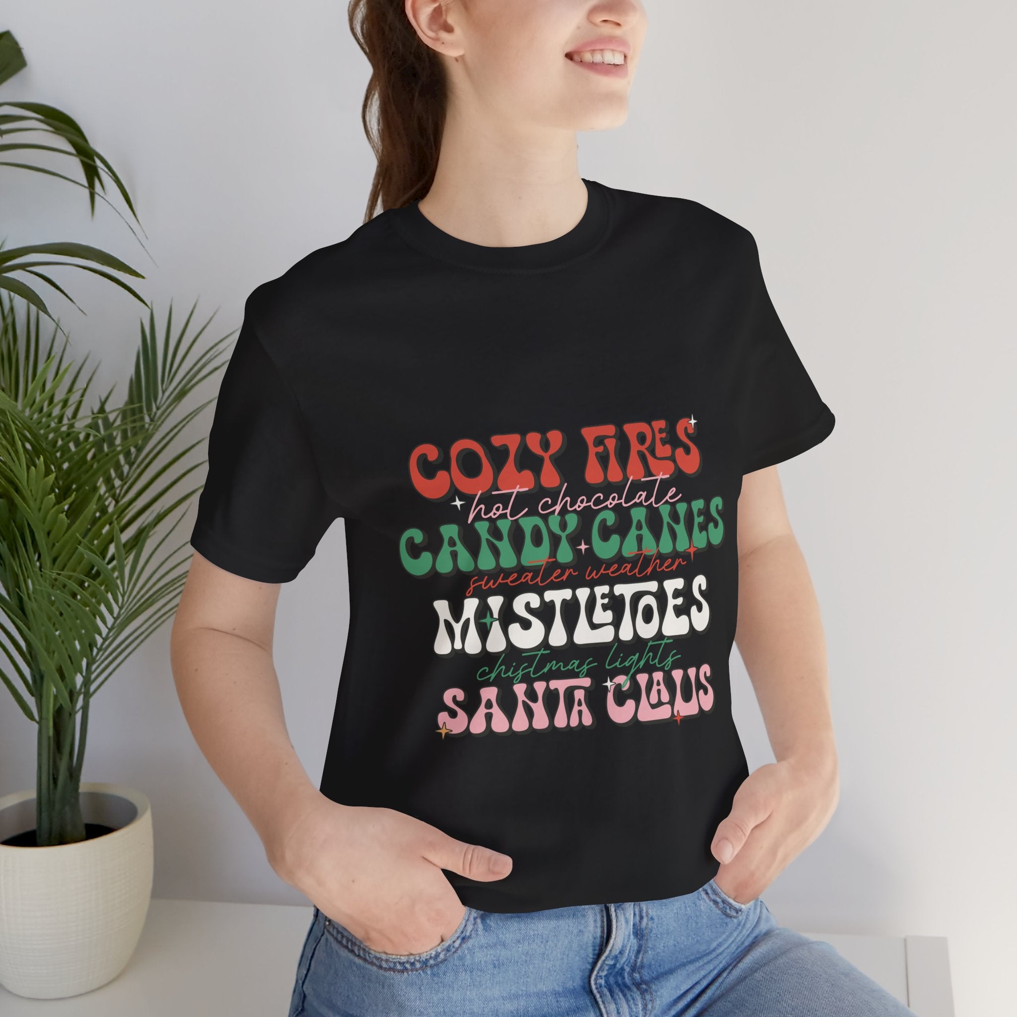 Cozy Fires & Candy Canes Christmas Shirt, Long Sleeve & Hoodie