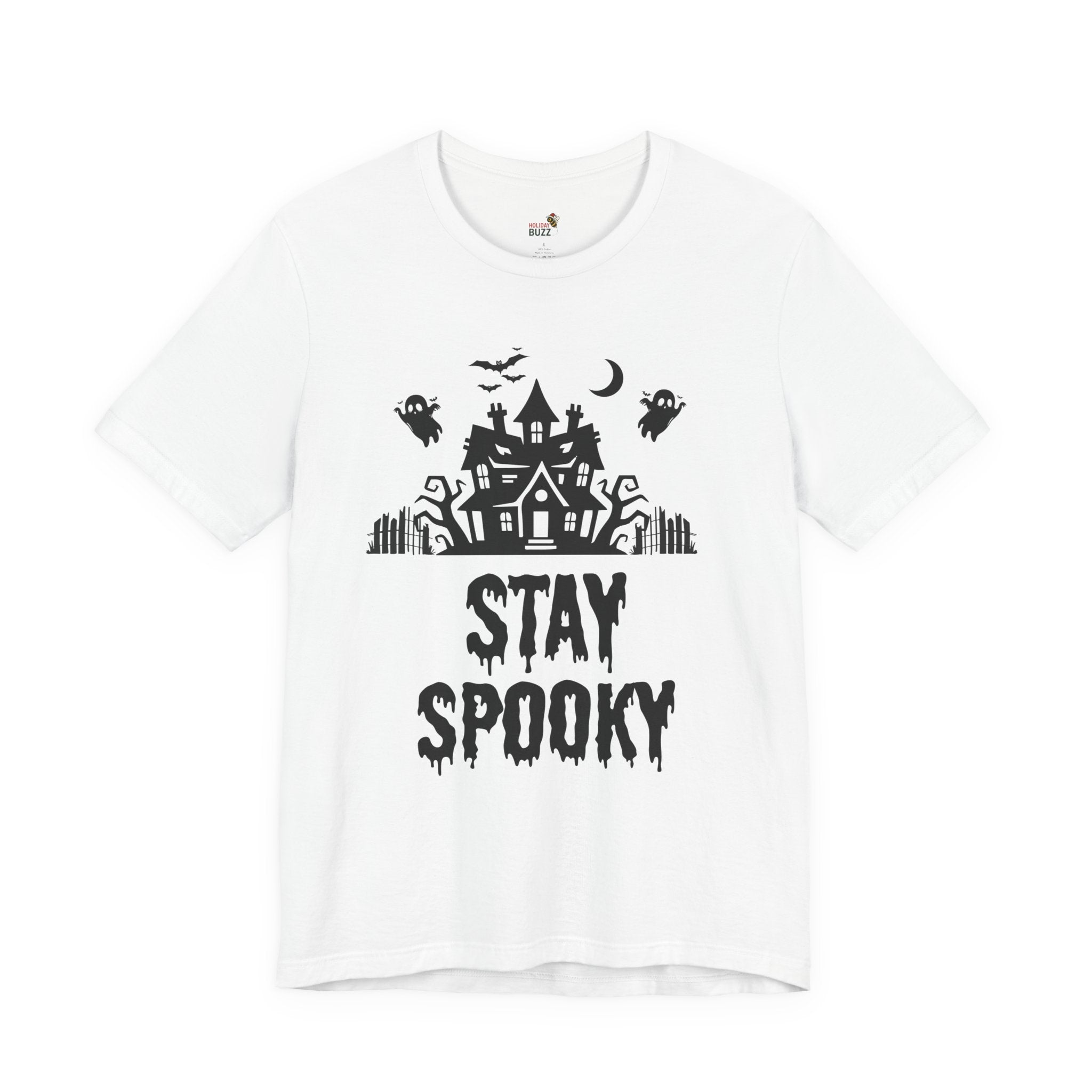 Stay Spooky Halloween T-Shirt – Haunted House Graphic Tee | Classic Halloween Shirt | Spooky Season Outfit