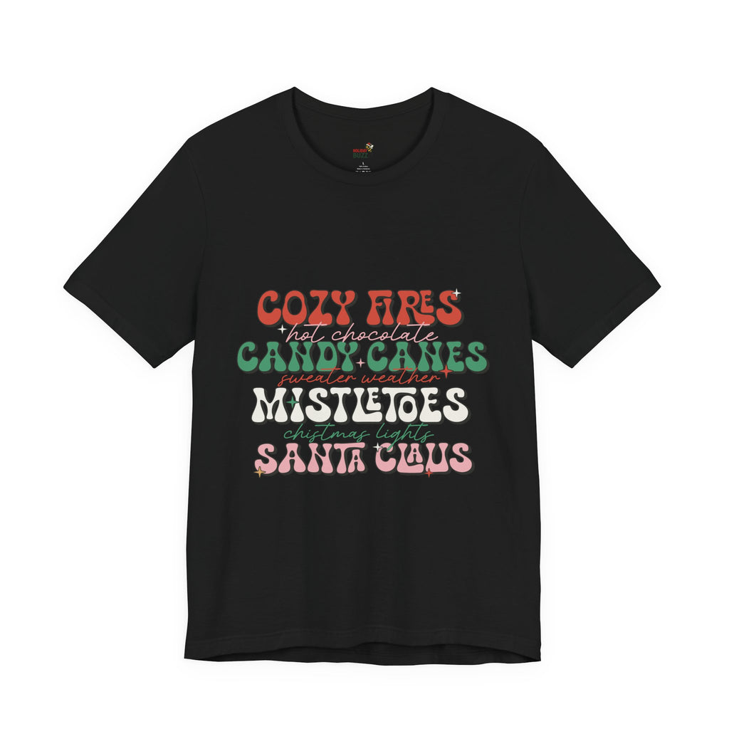Cozy Fires & Candy Canes Christmas Shirt, Long Sleeve & Hoodie